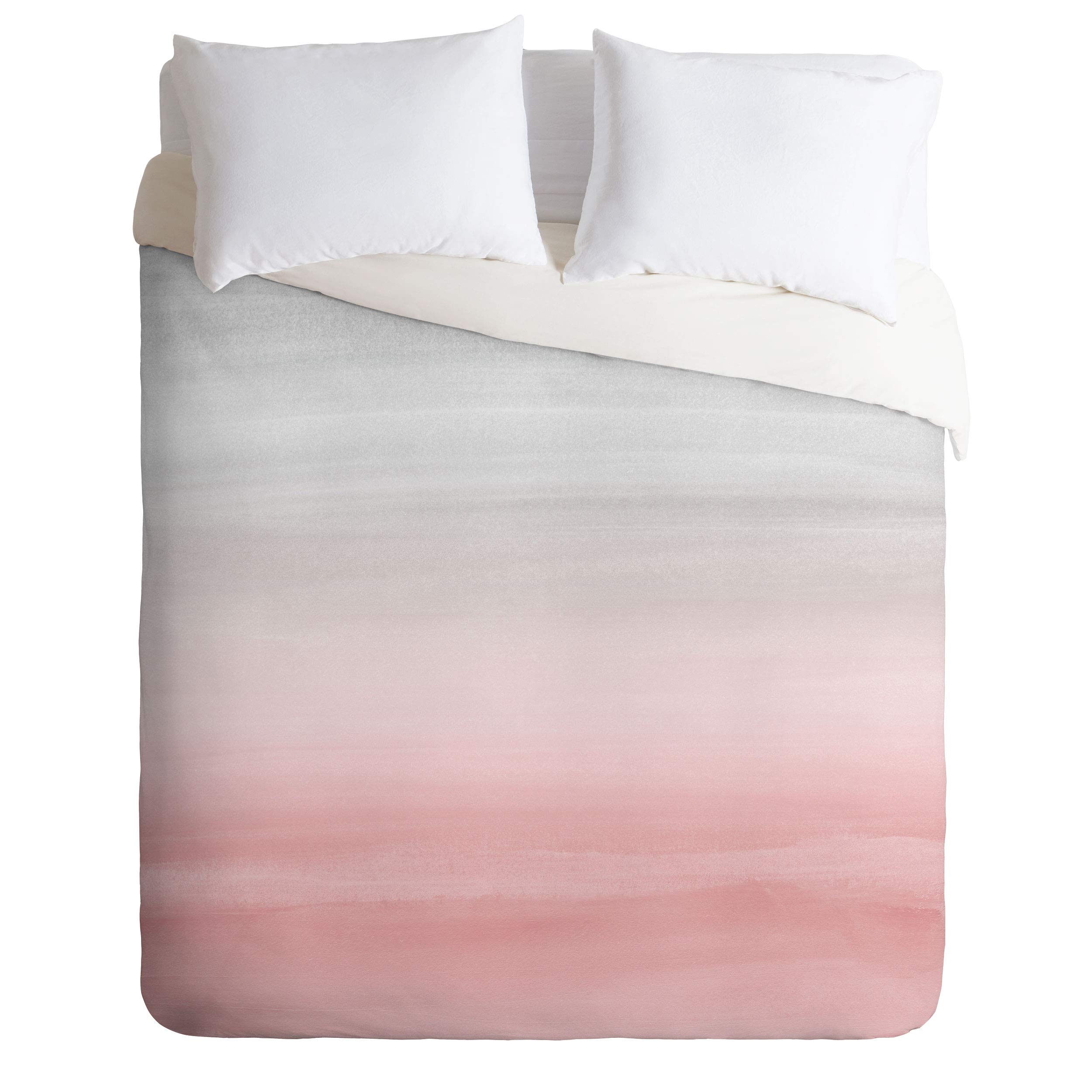 Anita Bella Jantz Blush Gray Watercolor Comforter Set with Pillowcases - Queen/Full Size Bedding | Soft & Stylish Duvet Cover for Master Bedroom, Guest Room & Dorm Decor