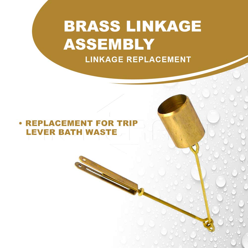 Everflow Supplies 5113L Trip Lever Replacement Linkage - Compatible with Multiple Toilet Models - Durable Brass Construction for Long-Lasting Use - Perfect for DIY Toilet Repair and Maintenance