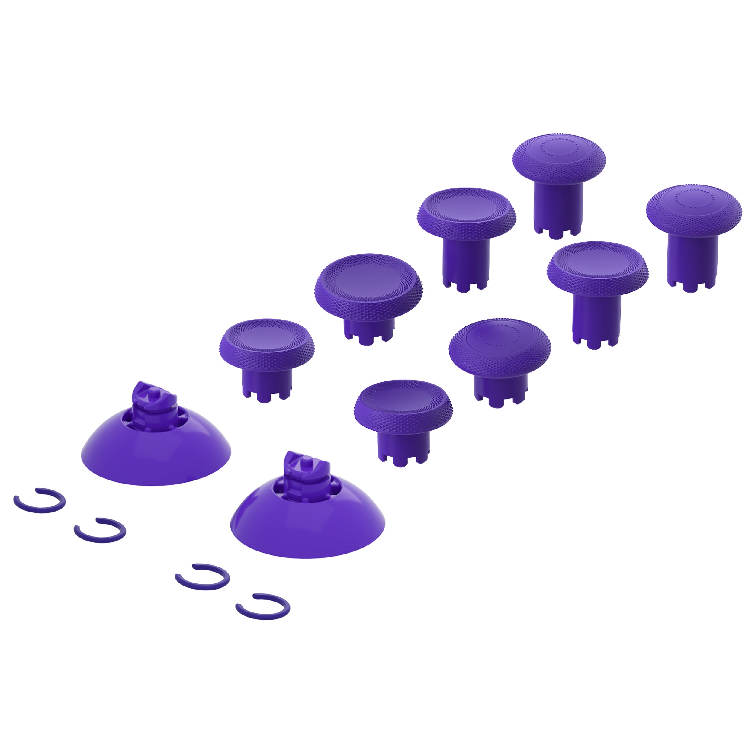 eXtremeRate ThumbsGear V3 Interchangeable Thumbsticks for Xbox Core Controller - 4 Height Adjustable Convex & Concave Joysticks Compatible with Xbox One S/X/Elite & Nintendo Switch Pro Controller (Purple, VRVX3M005) - Perfect for Gaming, FPS, Racing & VR Gaming