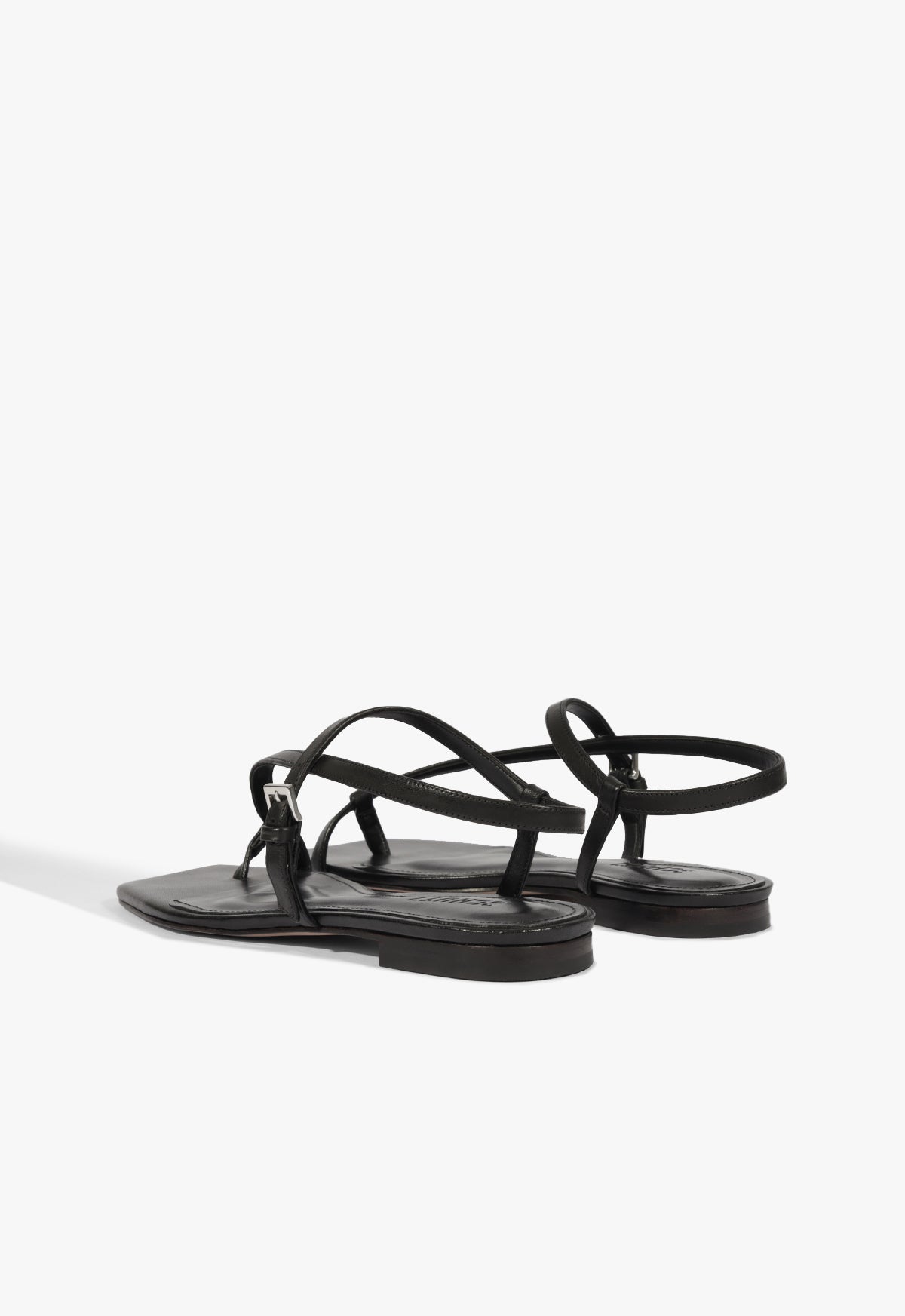 Lisa Black Leather Flat Sandal - Women's Comfortable Casual Sandals for Summer Walking, Beach & Vacation Outfits