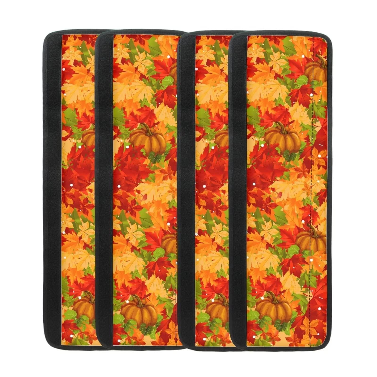 4-Pack Autumn Pumpkin Fridge Handle Covers - Dishwasher Safe Refrigerator & Oven Door Handle Protectors for Kitchen Appliances - Perfect for Fall Decor & Holiday Home Protection