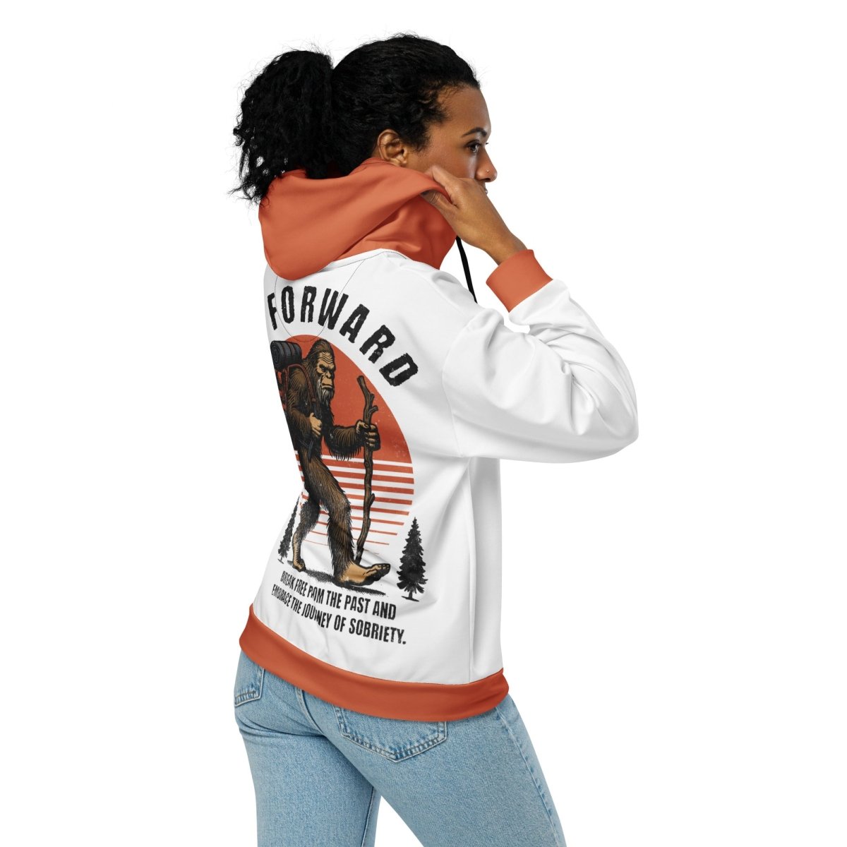 Go Forward Sobriety Journey Zip Hoodie - Comfortable & Stylish Recovery Apparel for Men & Women - Perfect for Support Groups, Sober Living & Everyday Wear