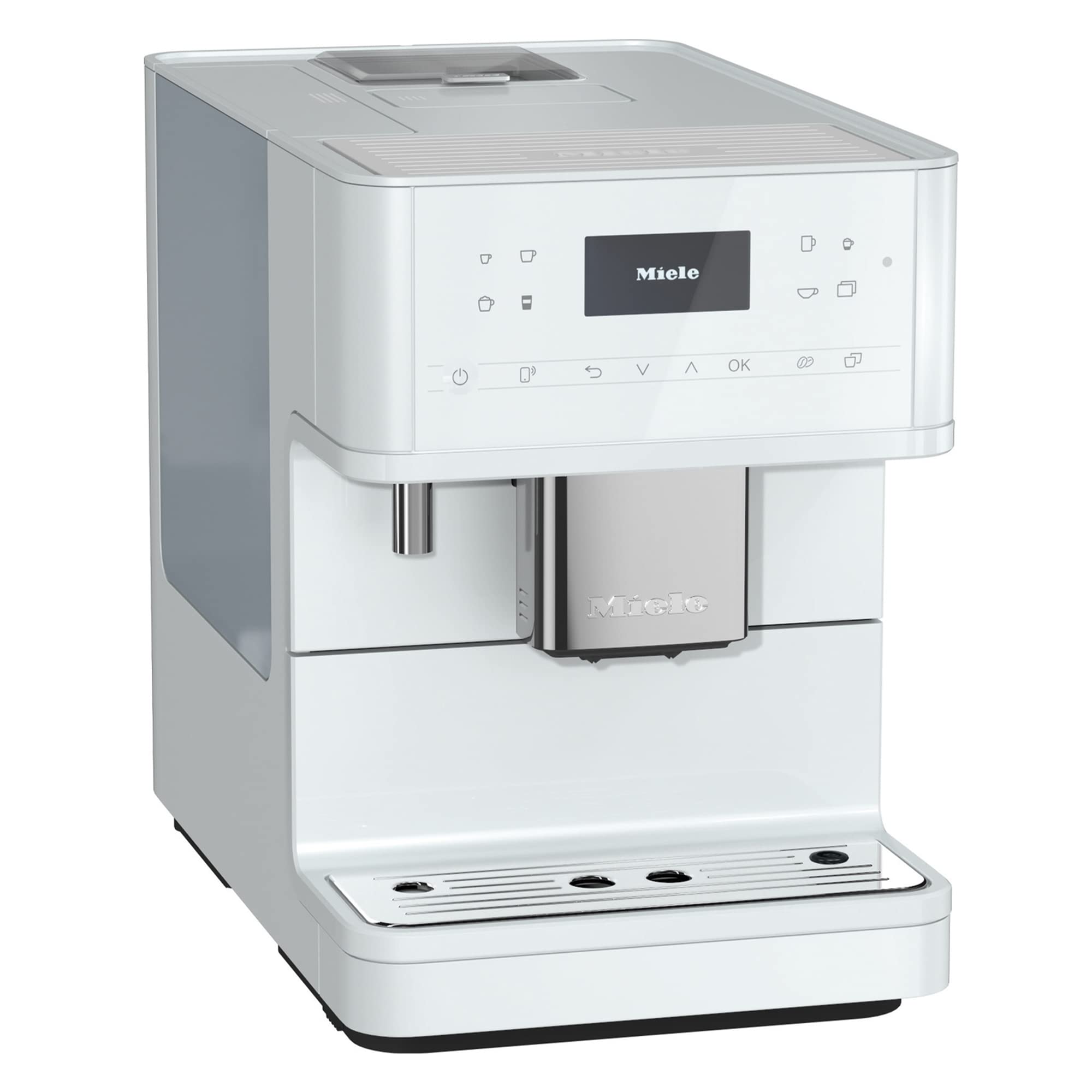 Miele CM 6160 MilkPerfection Automatic WiFi Coffee Maker & Espresso Machine Combo with Built-in Grinder and Milk Frother in Lotus White - Perfect for Home Baristas and Coffee Lovers