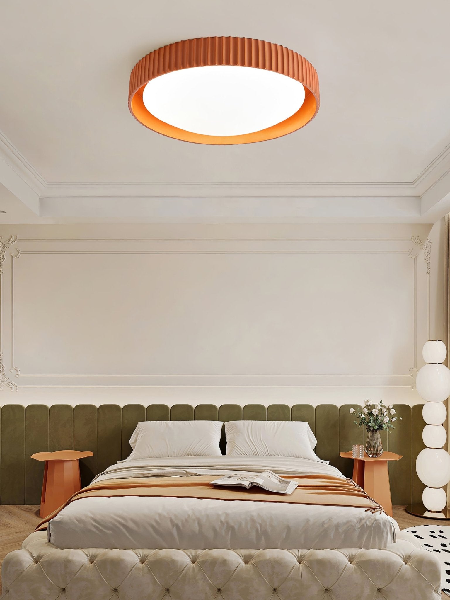 Modern Lunaire LED Ceiling Light Fixture - Dimmable Flush Mount Lighting for Bedroom, Living Room & Kitchen - Energy Efficient Home Decor
