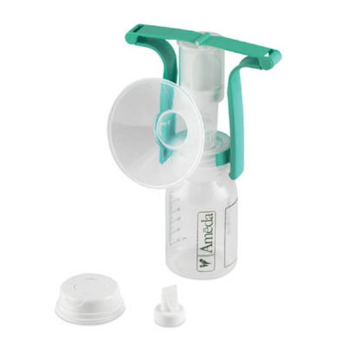 Ameda Dual Hygienikit Collection Kit with Handle for Breast Pumps - BPA-Free Breast Milk Storage System, Helps Prevent Contamination & Keep Milk Fresh - Ideal for Travel, Work & On-the-Go Moms (Model 17152)