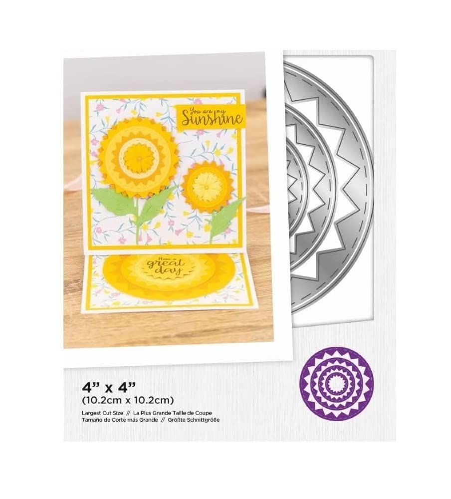 Metal Cutting Dies for Scrapbooking - Zigzag Circle Frame Embossing Stencils for DIY Photo Albums, Greeting Cards, and Paper Crafts | Perfect for Handmade Card Making, Decorative Projects, and Crafting Supplies