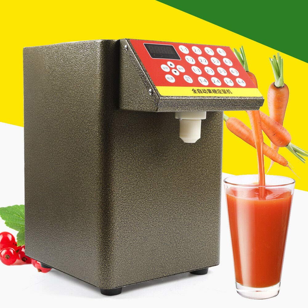 Automatic Fructose Dispenser Machine 400W - Stainless Steel Syrup Dispenser for Bubble Tea, Coffee & Desserts - Lightweight & Easy Operation 110V - Perfect for Tea Shops, Cafes & Home Use