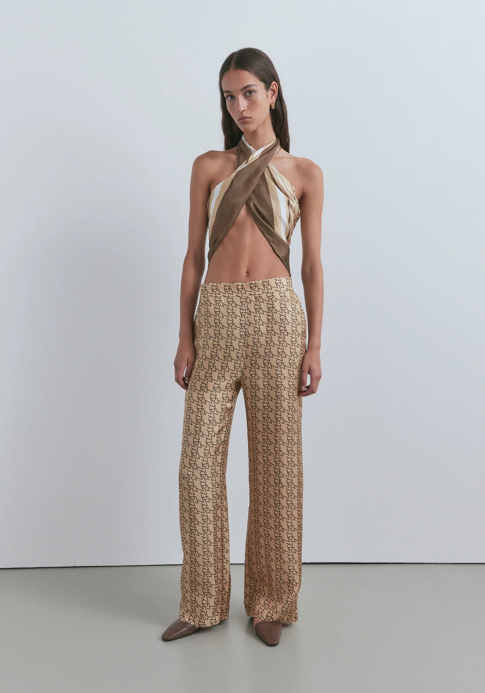 Luxury Women's Silk Pants - High Waisted Wide Leg Palazzo Trousers for Office, Travel & Evening Wear - Elegant Comfort & Style