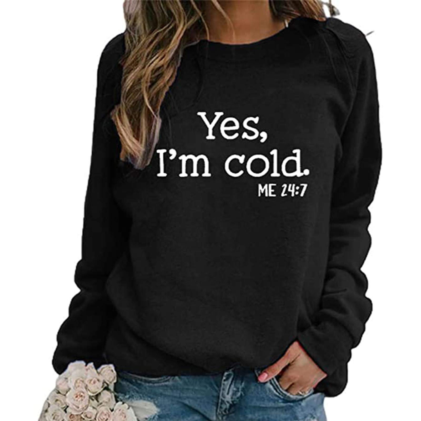 Trendy Women's Crewneck Sweatshirt - Long Sleeve Tunic Top with 