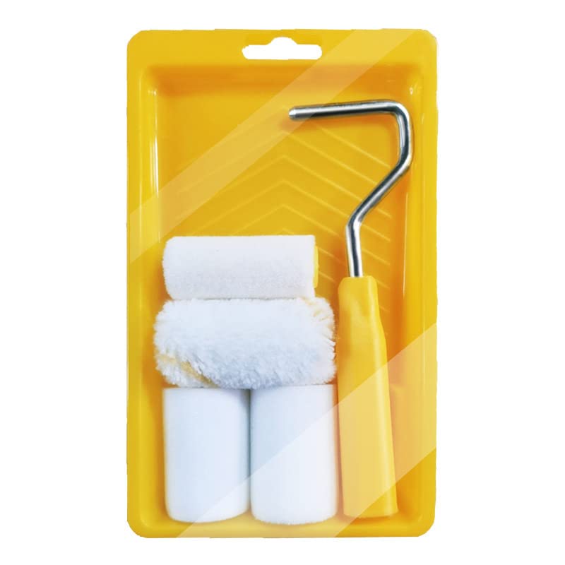2 Inch Mini Foam Paint Roller Kit - High-Density Foam Roller Covers, Small Wool Brush & Paint Frame - Pack of 6 for Touch Up, Trim & Decorative Painting - Perfect for DIY Home Projects, Furniture Refinishing & Small Surface Painting