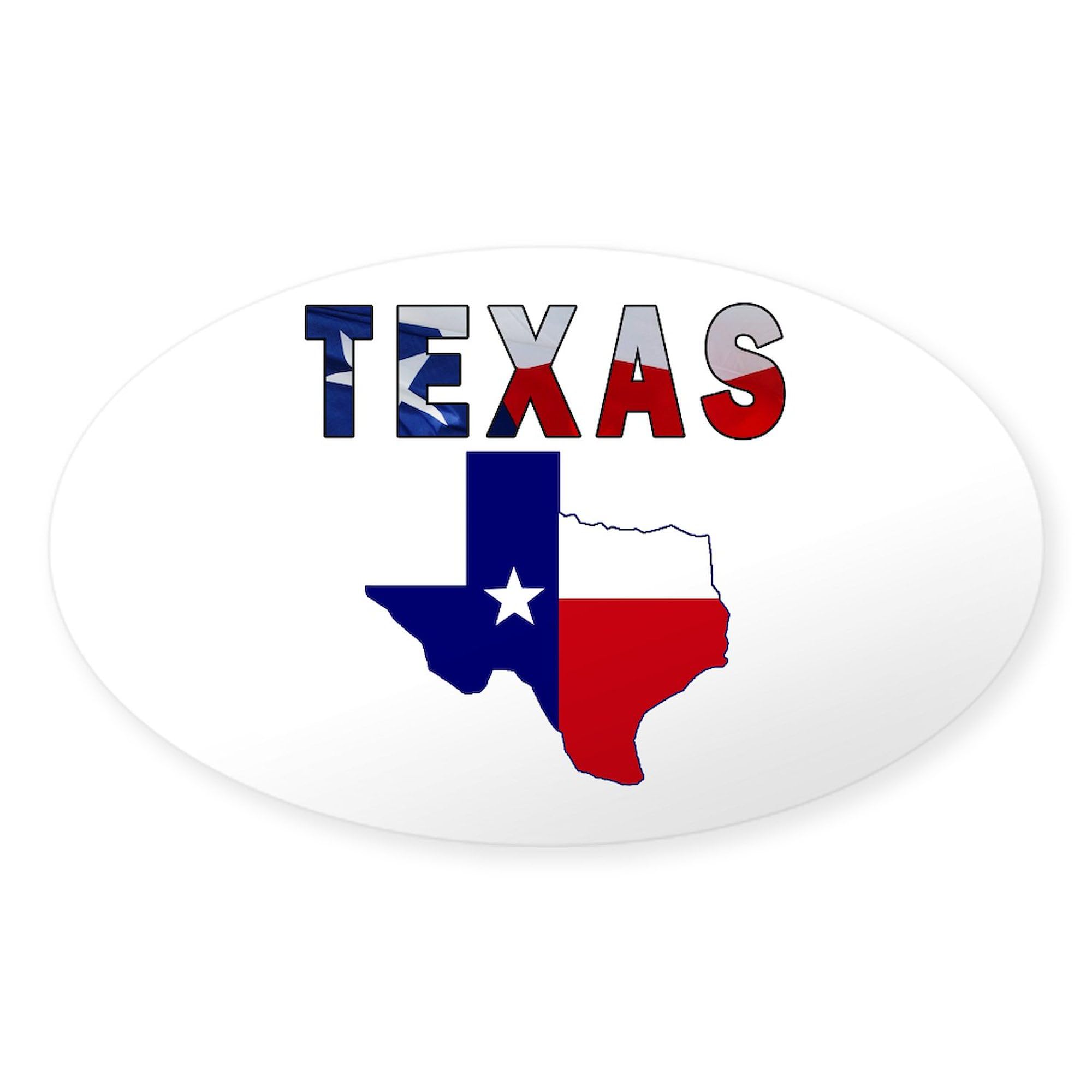 Texas Pride Car Bumper Stickers (10-Pack) - Durable Vinyl Decals for Cars, Trucks & Laptops - USA Flag Map with Texas Oval Design - Perfect for Tailgating, RVs & Showing State Pride