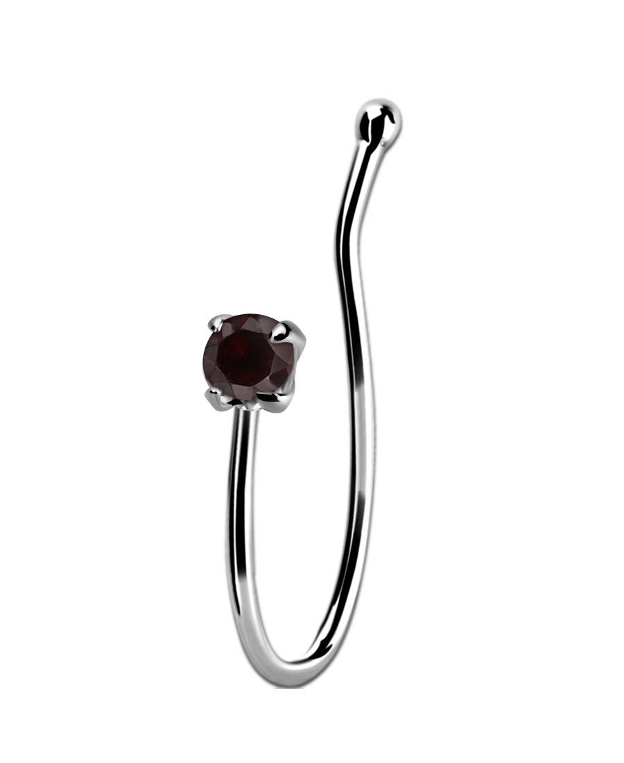 Sterling Silver Clip-On Nose & Lip Ring - Non-Piercing CZ Stud Jewelry for Women & Teens | Perfect for Parties, Cosplay & Everyday Fashion Accessories