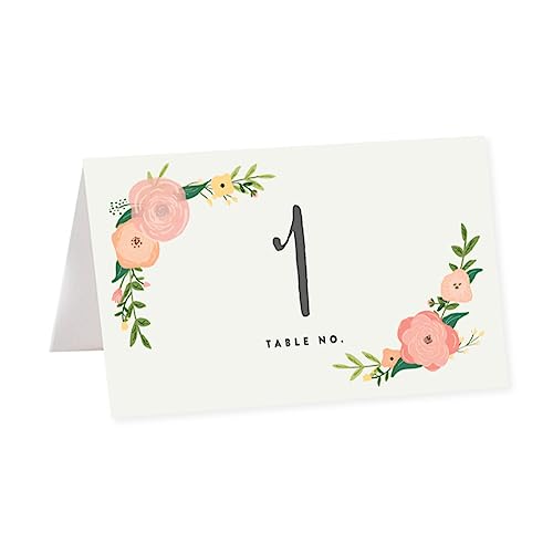 Table Number Floral