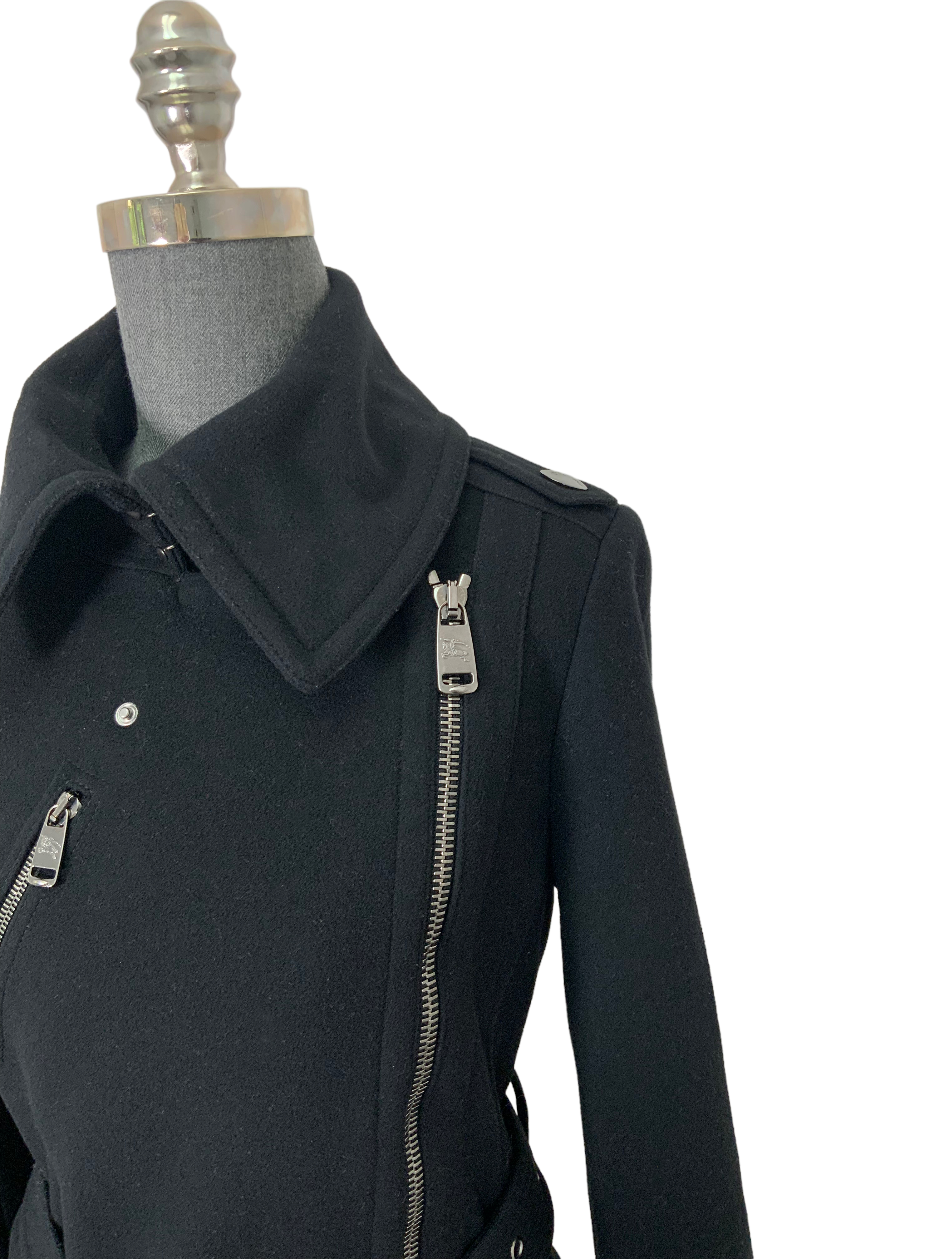 BURBERRY London Wool Trench Coat for Women, Classic Double-Breasted Waterproof Outerwear, Size M, Perfect for Office, Travel & Formal Occasions