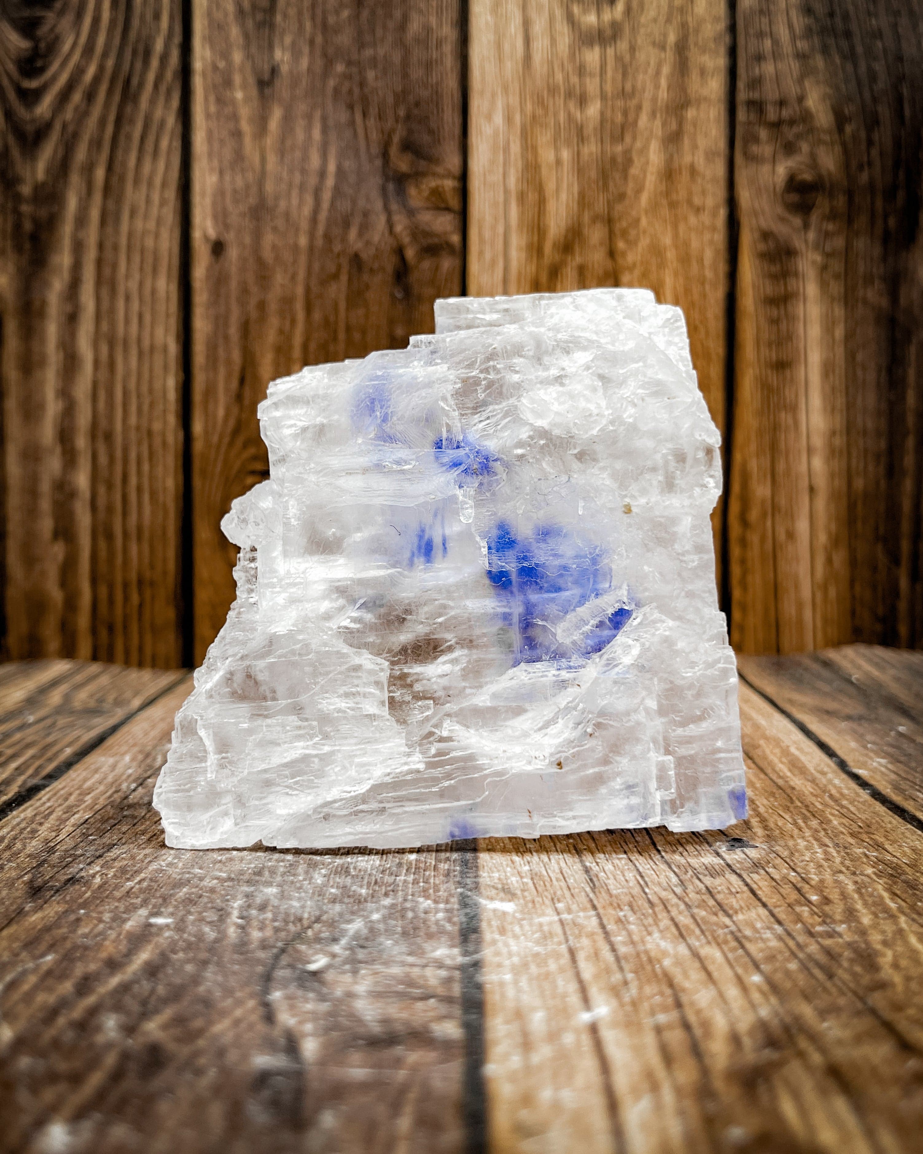 Natural Blue Halite Crystal Specimen - Rare Mineral Rock for Collectors, Home Decor & Healing Crystals | Perfect for Display Cases, Meditation Spaces & Geology Enthusiasts