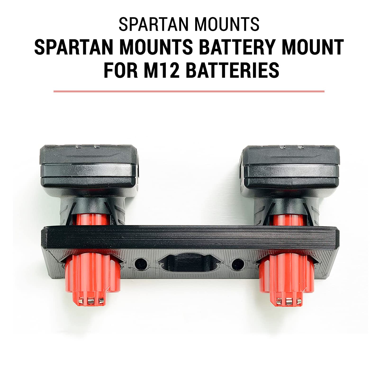 Milwaukee M12 Battery Wall Mount - 3 Slot Organizer for Power Tool Batteries | Garage Storage Solution for M12 Lithium-Ion Batteries | Perfect for Workshop, Garage & Toolbox Organization