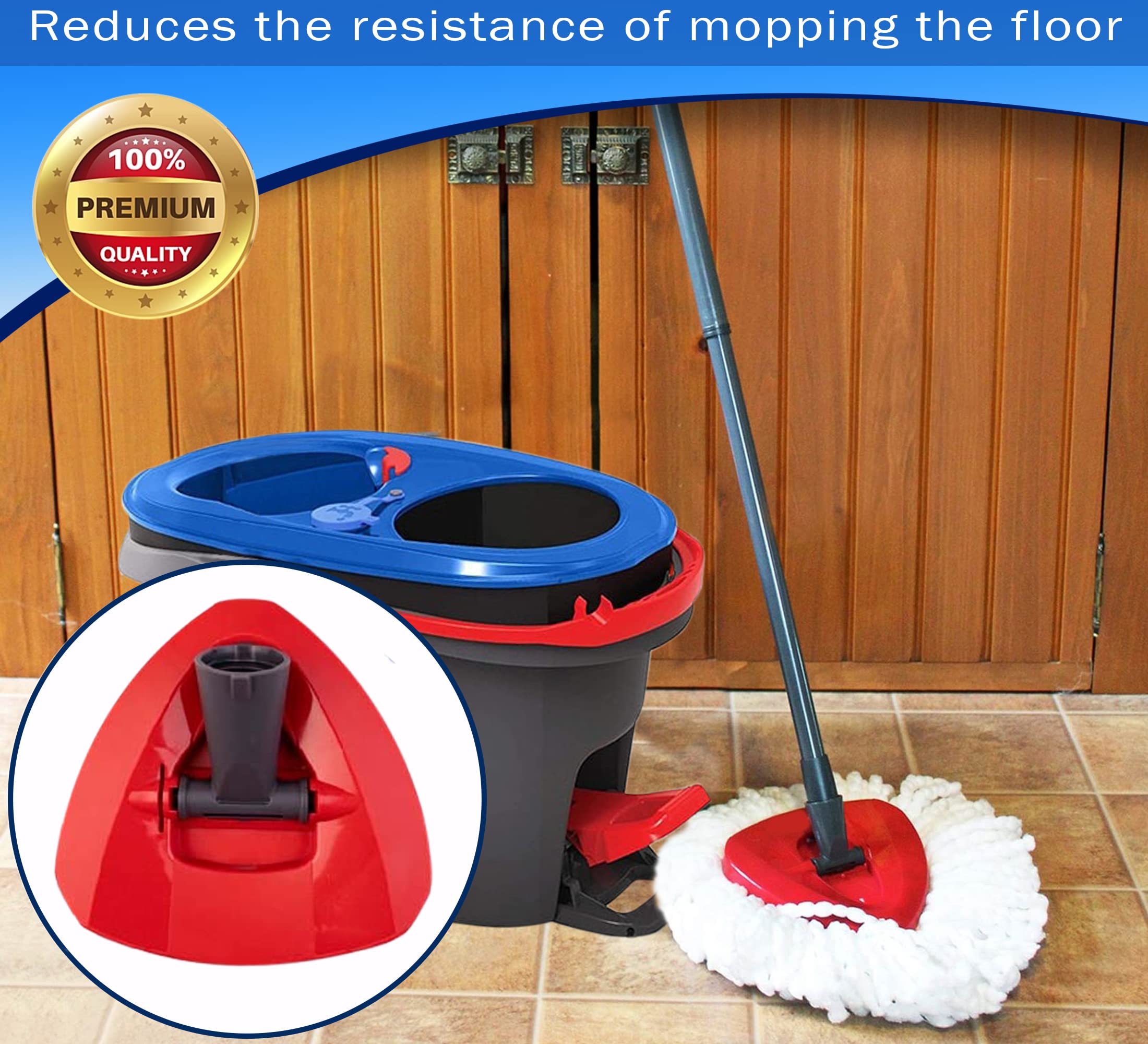 O-Cedar Mop Head Replacement – 4 Pack Durable & Machine Washable Spin Mop Heads with Triangle Base – Fits O-Cedar Mop, Spin Mop & Ocedar Mop – Perfect for Hardwood Floors, Tile & Kitchen Cleaning