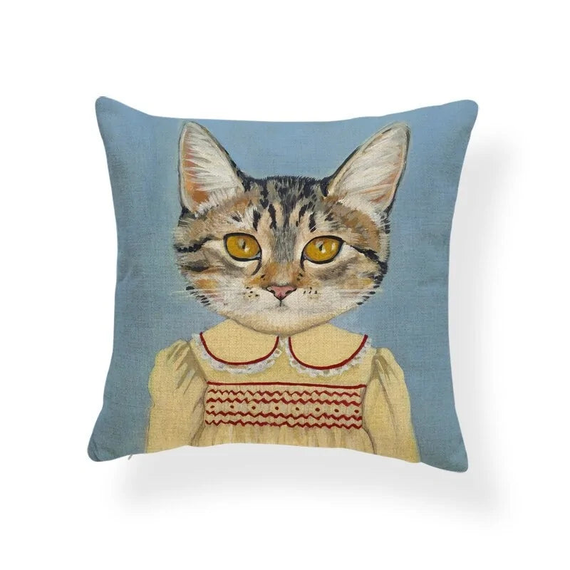 Stylish Cat-Themed Pillow Covers - Soft Decorative Cushion Cases for Living Room, Bedroom, or Nursery - Perfect for Pet Lovers & Home Decor