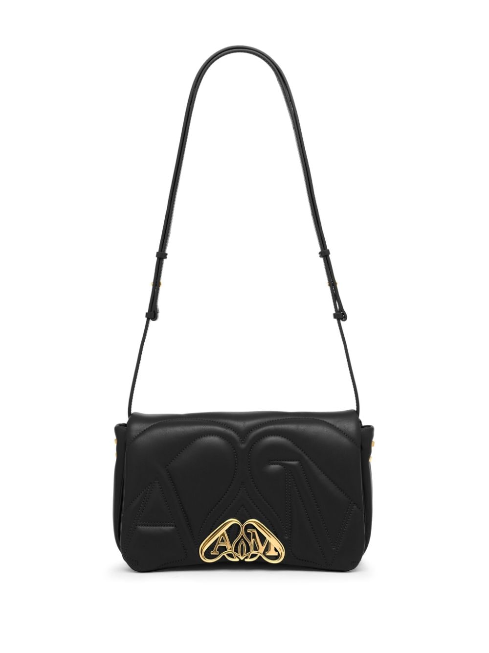 Alexander McQueen Black Leather Shoulder Bag for Women - Luxury Designer Handbag for Work, Travel & Evening Events