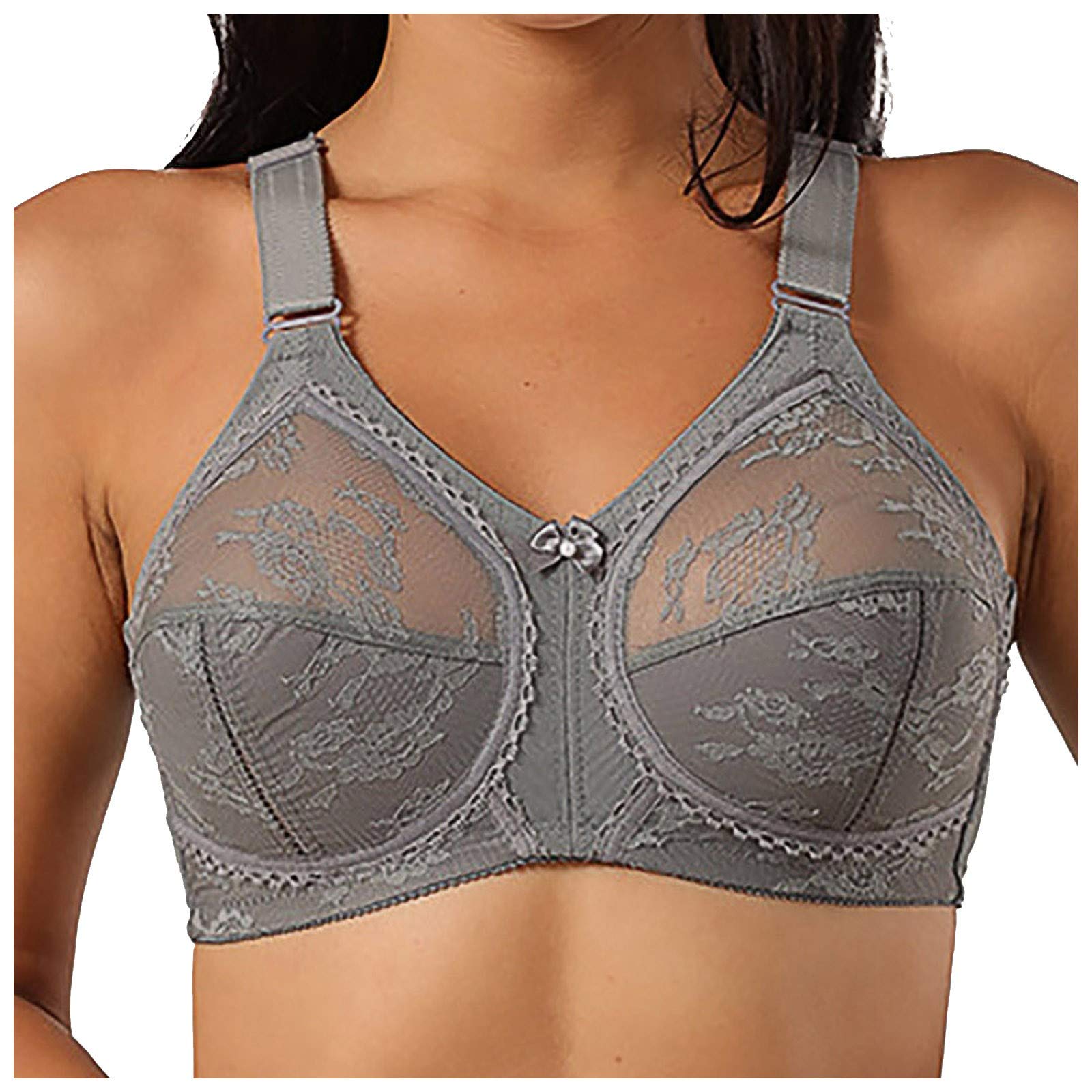 Ultra Thin Lace Bra with Steel Underwire - Plus Size Sexy Lingerie for Women | Adjustable Straps & Comfortable Sponge Cups | Perfect for Date Nights, Special Occasions & Boudoir Photography