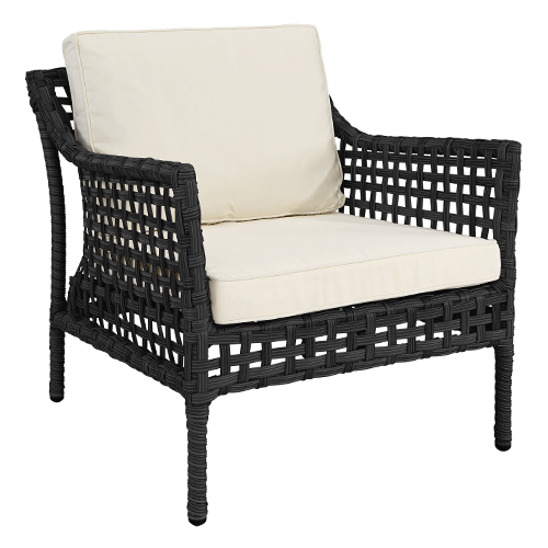 Artwood Santa Monica Outdoor Armchair - Classic Black Patio Furniture for Garden, Poolside & Backyard Relaxation