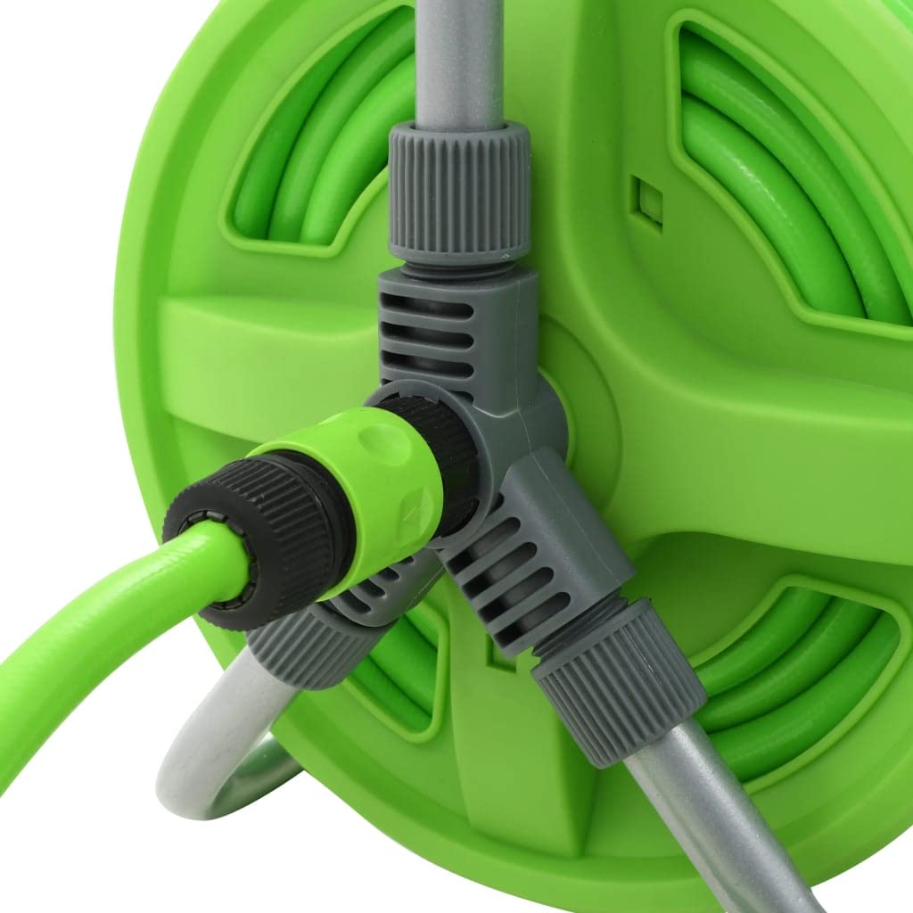 SKM Heavy Duty Retractable Water Hose Reel 65.6ft + 6ft Extension - Garden, Lawn, Car Washing & Outdoor Watering Solution