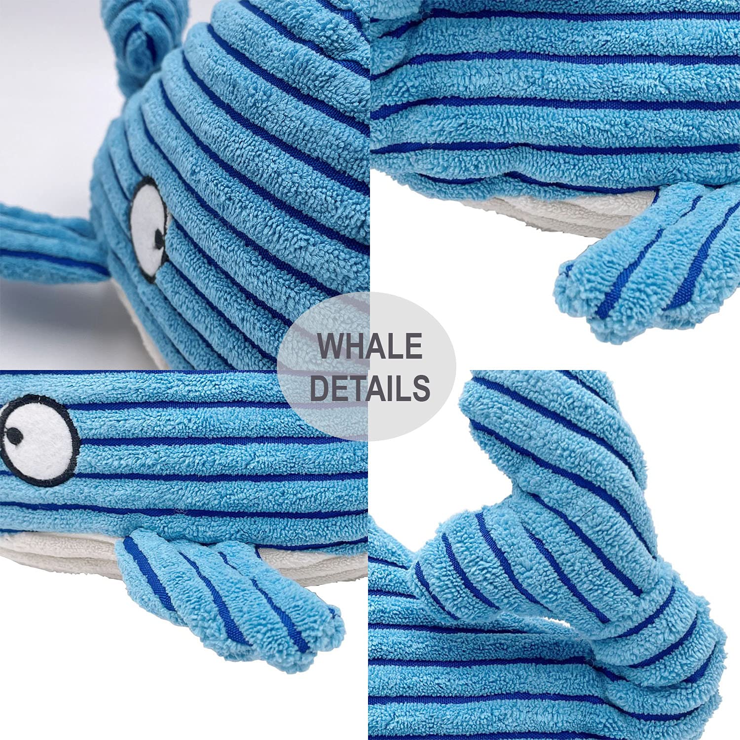 Durable Squeaky Whale Dog Toy for Aggressive Chewers - Fun Training & Teeth Care for Small to Large Dogs - Perfect for Playtime & Bonding