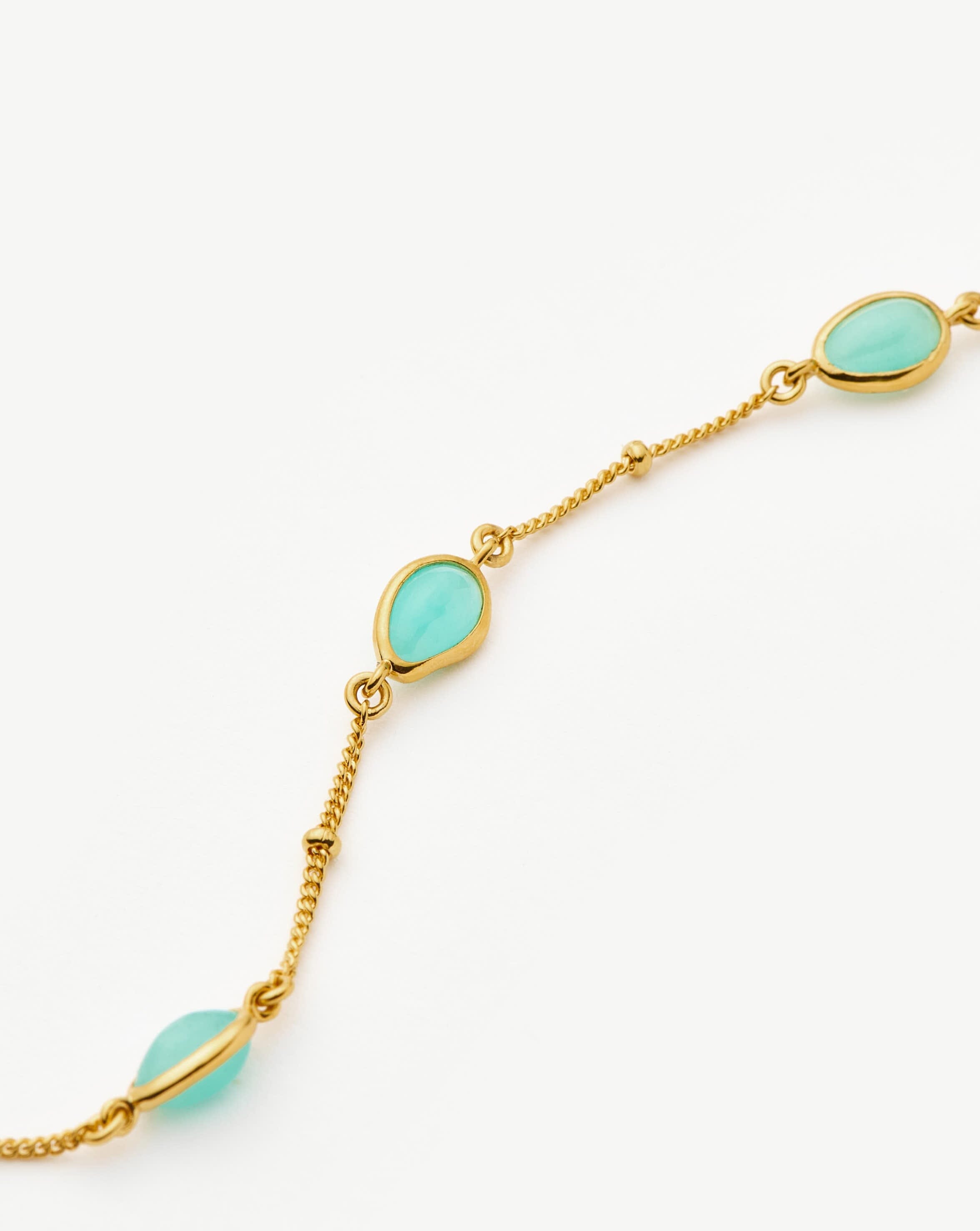 Magma Gemstone Charm Bracelet - 18k Gold Vermeil & Amazonite Beaded Bracelet for Women | Boho Chic Jewelry for Everyday Wear, Gift for Her, Birthday & Anniversary Present