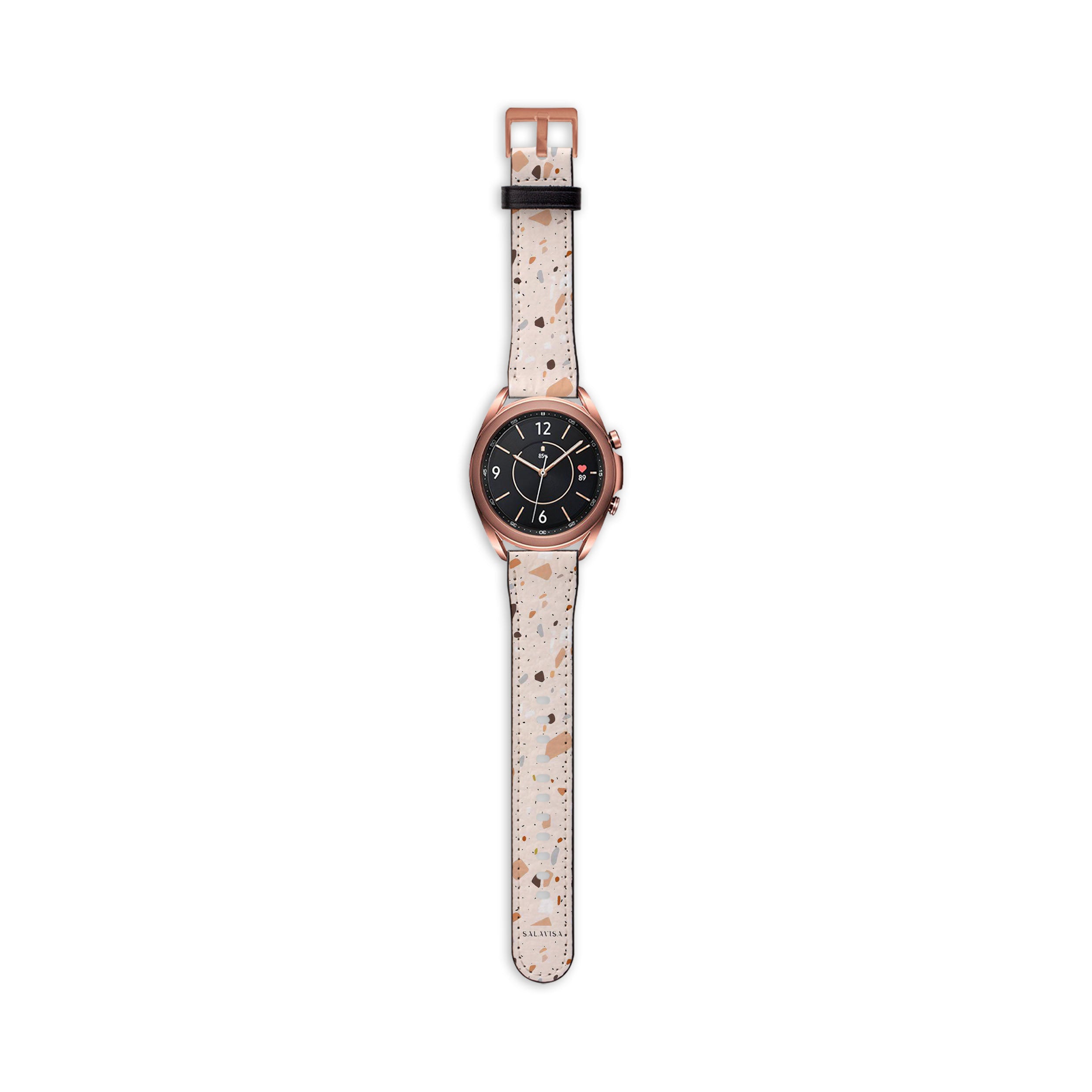 Pink Terrazzo Galaxy Watch Band for Samsung Galaxy Watch 5/4/3 - Stylish Durable Silicone Strap for Women, Perfect for Workouts, Running & Everyday Fashion Accessory