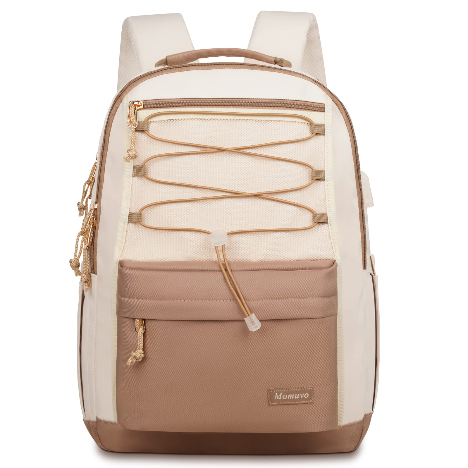 MOMUVO Classic Women's Backpack - Lightweight Waterproof School Bookbag for Teen Girls & College Students - 15.6 Inch Laptop Bag with USB Charging Port - Perfect for High School, Work, Travel & Daily Commute