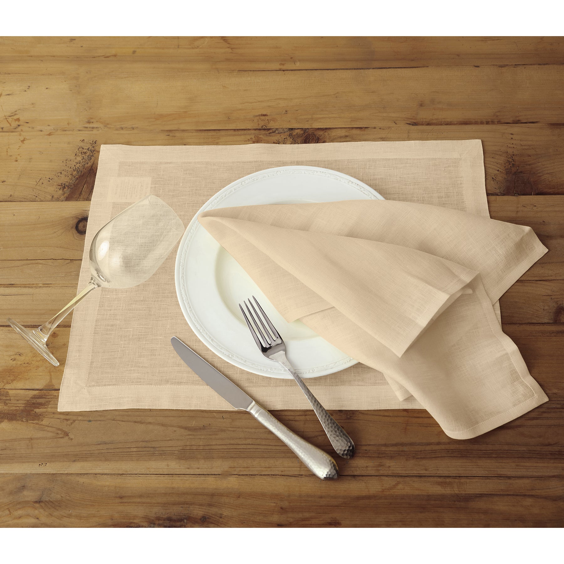Eco-Friendly Linen Placemats Set of 6 - Premium Natural Table Mats for Dining, Kitchen, and Party Decor - Washable & Durable Home Tableware for Everyday Use and Special Occasions