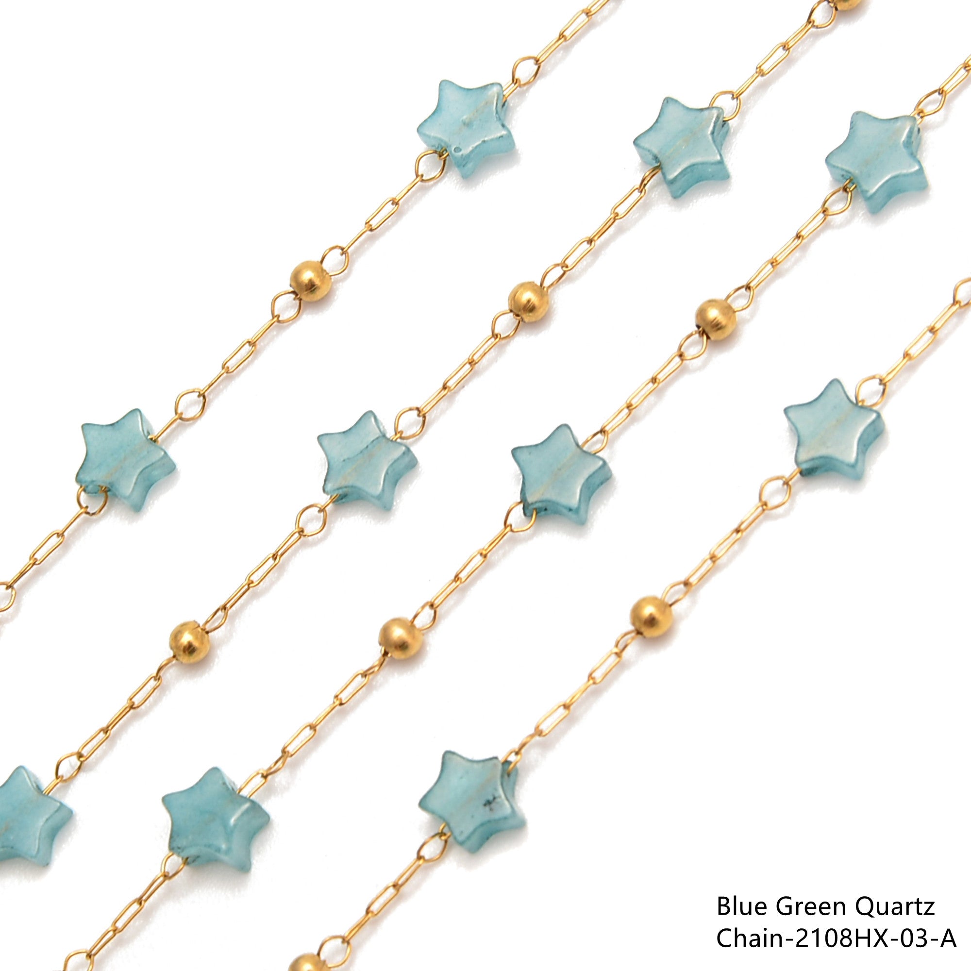 5mm Star Shape Beads - Multi Gemstone Chain Bracelet Making Supplies (1 Meter Per Bag) - Perfect for DIY Jewelry, Craft Projects & Gift Making