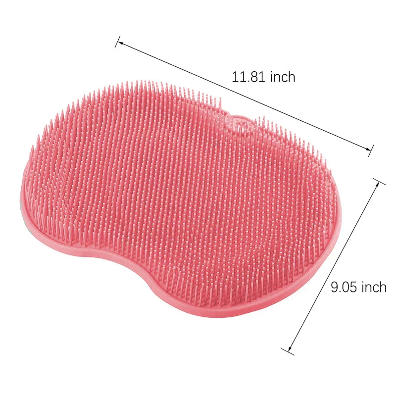 Non-Slip Silicone Back Scrubber for Shower & Bath - Exfoliating Body Brush with Long Handle for Deep Cleansing & Skin Care - Perfect for Spa, Home Bathroom & Gift