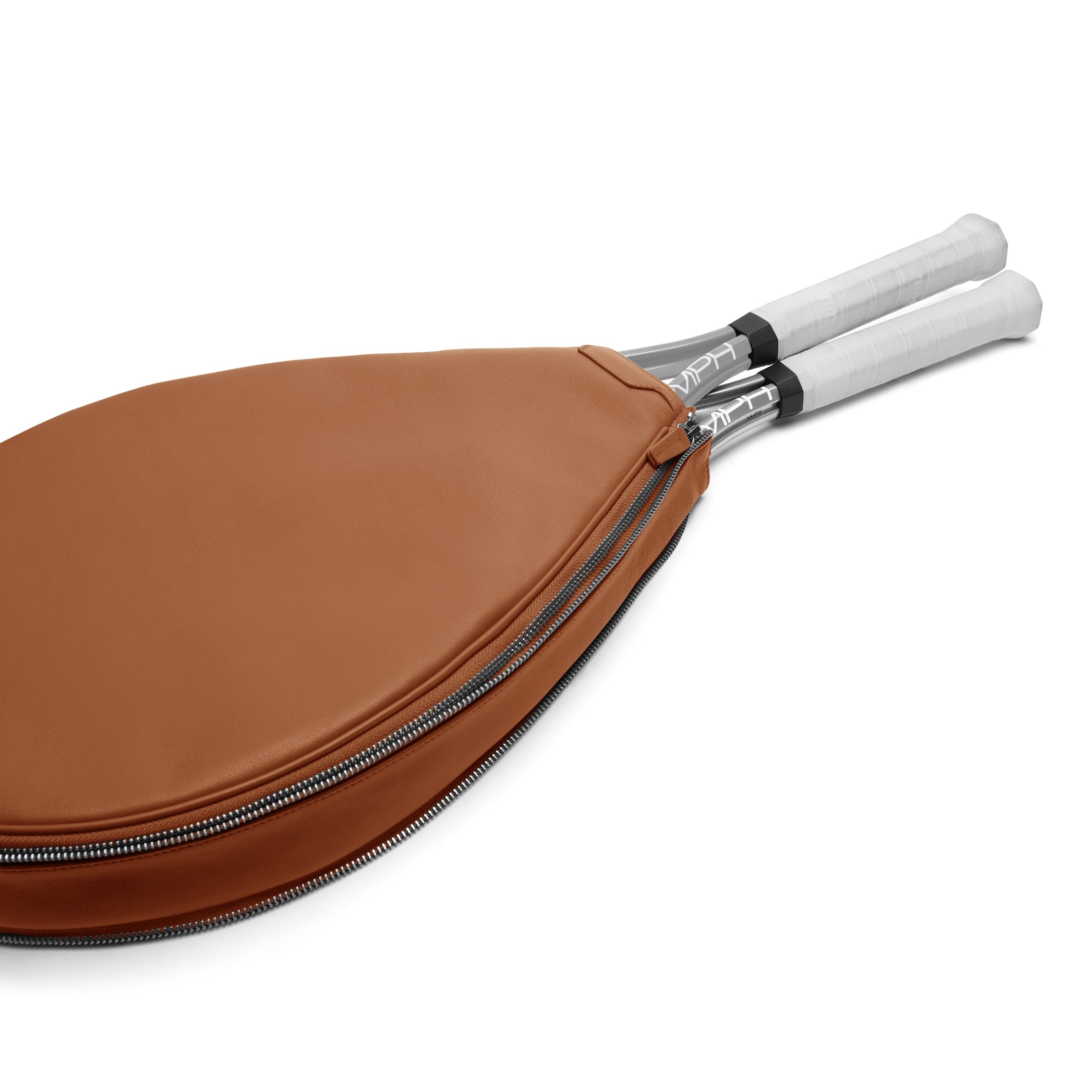 Premium Leather Tennis Sling Bag in Cognac Brown - Stylish & Durable for Tennis, Gym, and Travel Accessories