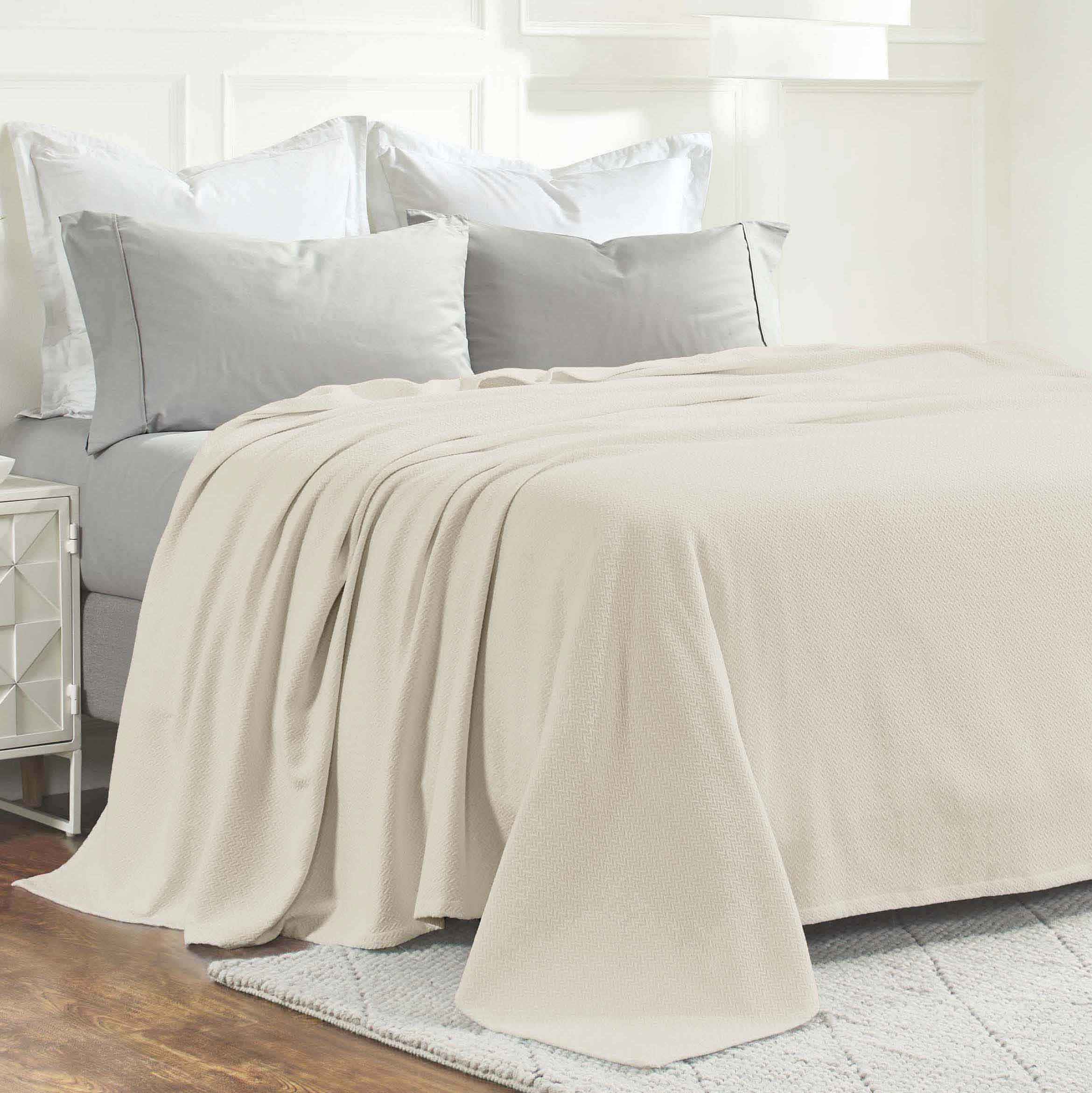 Premium Nobel Cotton Textured Chevron Lightweight Woven Blanket - Soft & Breathable Throw for Sofa, Bed, and Outdoor Picnics - Cozy Home Decor & Travel Companion