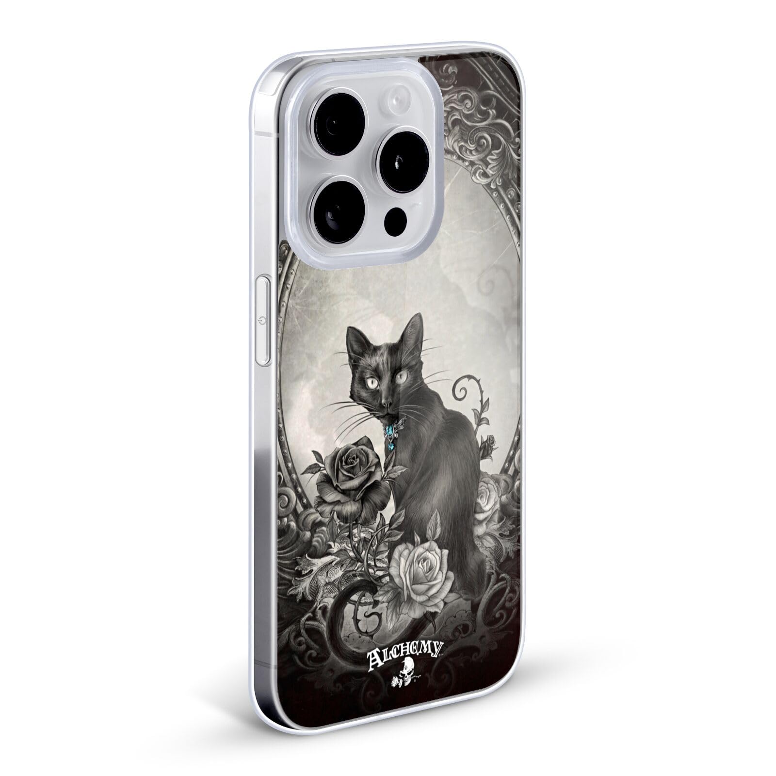 Alchemy Gothic Paracelsus Cats Soft Gel Phone Case for iPhone 12/12 Pro - Officially Licensed Gothic Art Design - Perfect for Halloween, Gothic Lovers & Unique Style Protection
