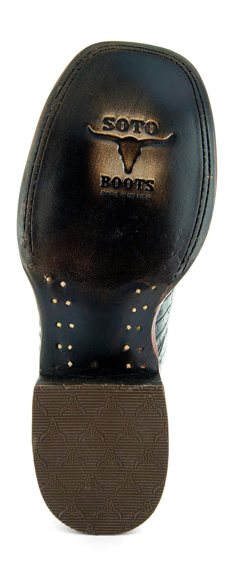 Soto Boots Men's Caiman Belly Print Cowboy Boots H4001 - Genuine Leather Western Boots for Men, Comfortable & Durable - Perfect for Rodeo, Country Dancing & Western Fashion