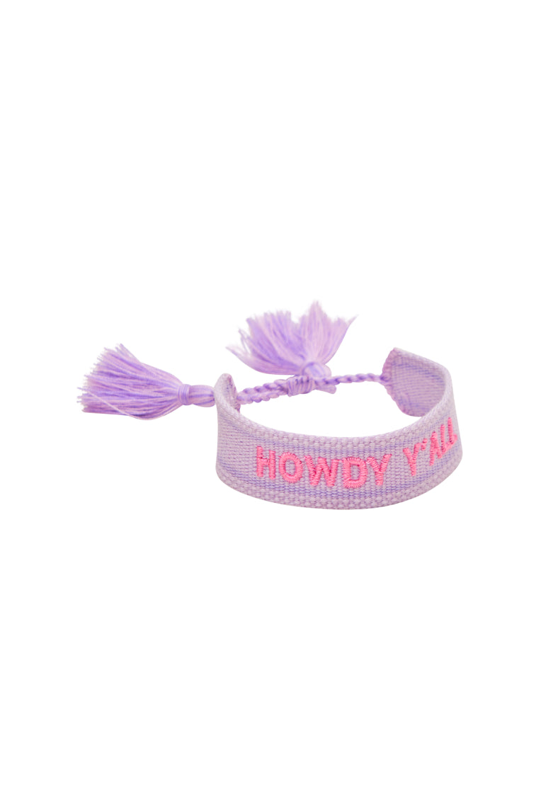 Howdy Y'All Woven Bracelet - Handmade Cotton Friendship Bracelet for Women & Men - Perfect for Western Style, Cowboy Outfits & Festival Fashion Accessories