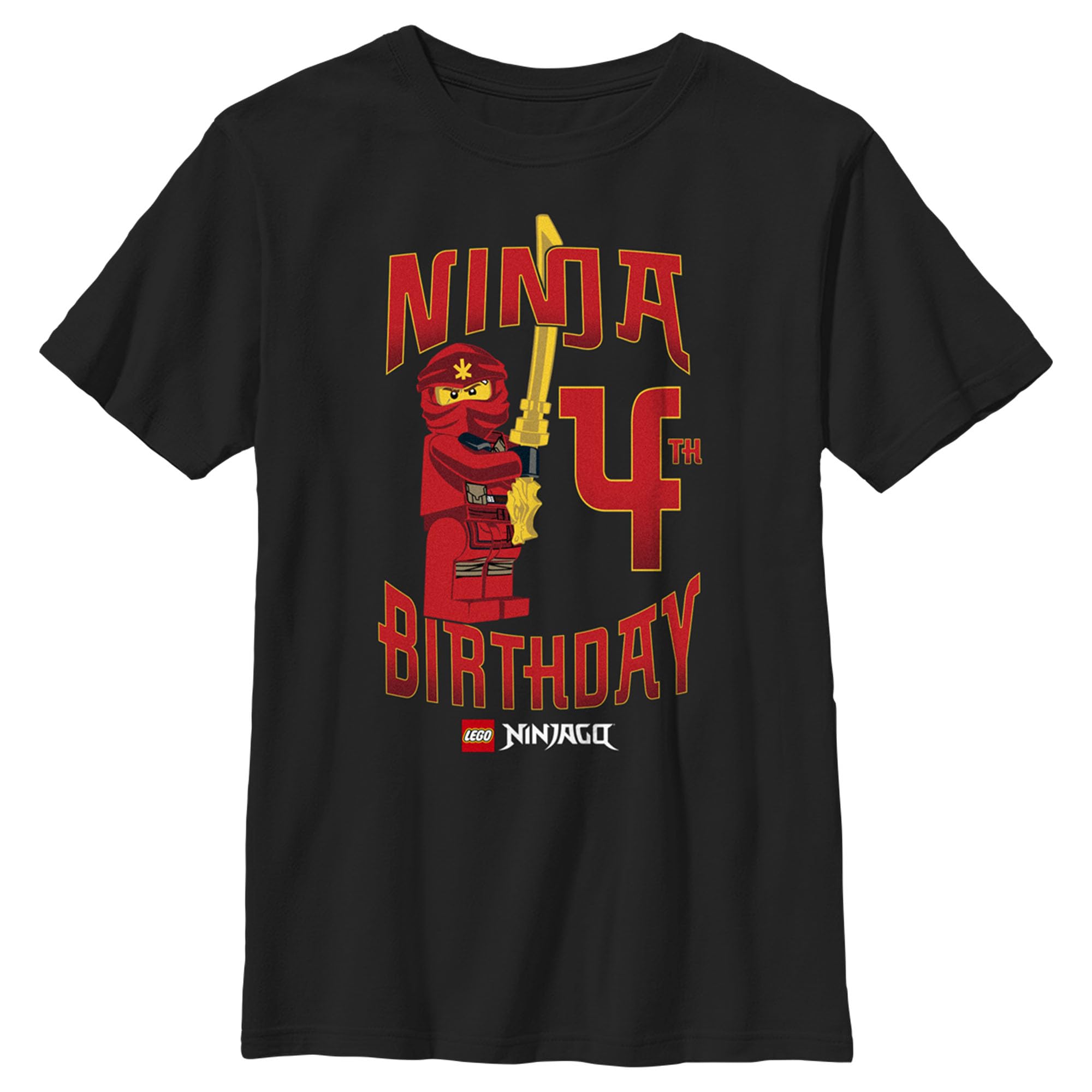 Lego Ninjago Ninja Birthday T-Shirt for Boys - Short Sleeve Graphic Tee | Kids' Casual Wear & Birthday Party Outfit