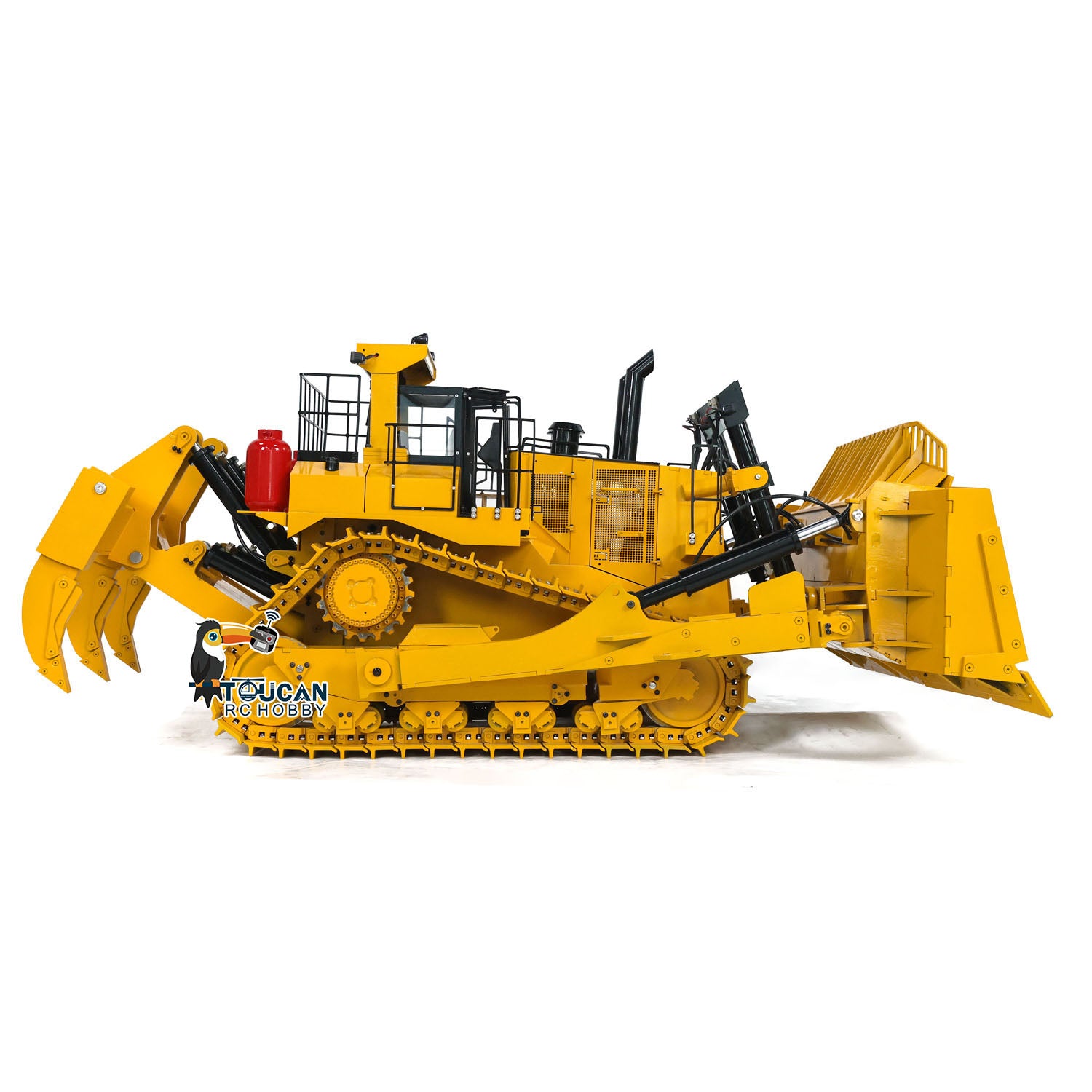1/10 Scale D11T RC Bulldozer - 3 Plow Hydraulic Radio Control Construction Vehicle, Heavy Duty Simulation Crawler Tractor DIY PNP Model - Perfect for Construction Enthusiasts & RC Hobbyists (Outdoor Play, Collection, Gift Idea)