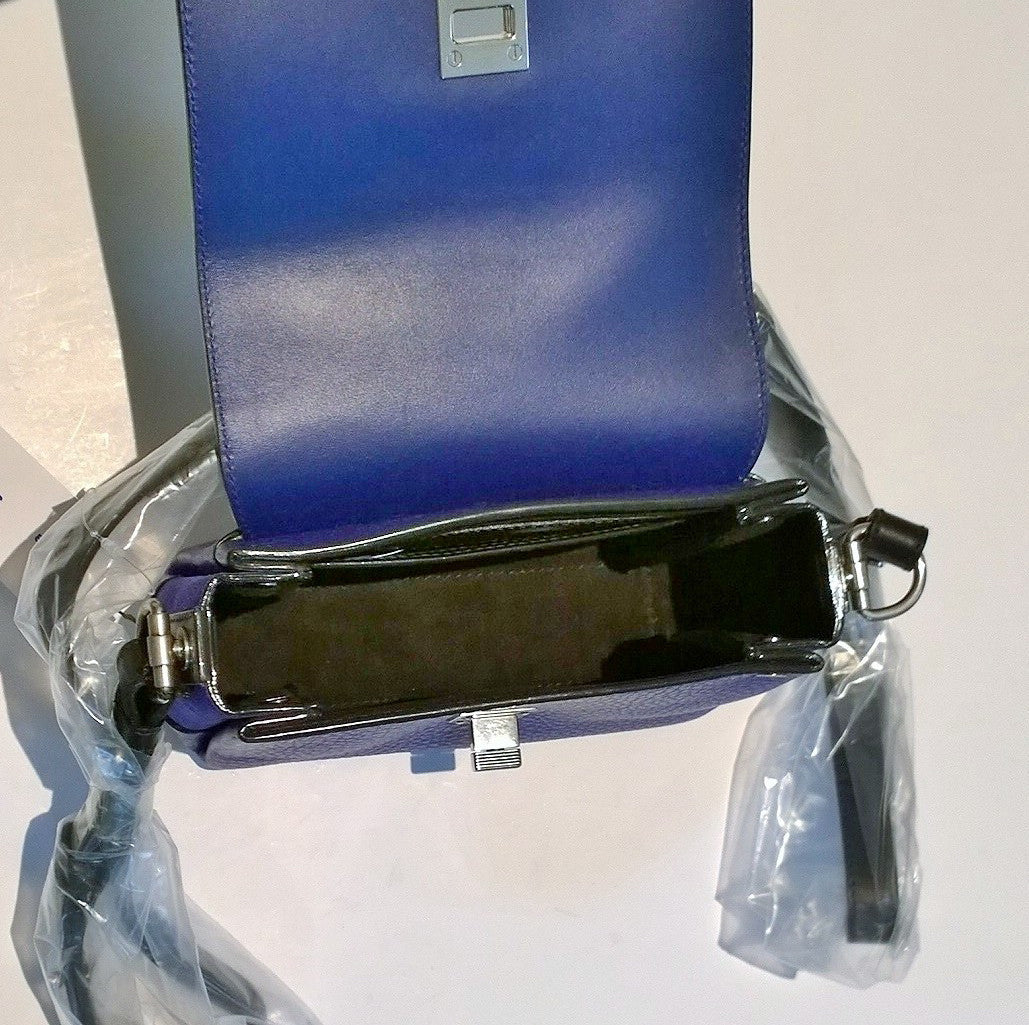 Proenza Schouler Elliot Crossbody Bag - Blue Leather & Suede Shoulder Purse for Women | Perfect for Work, Travel & Everyday Use