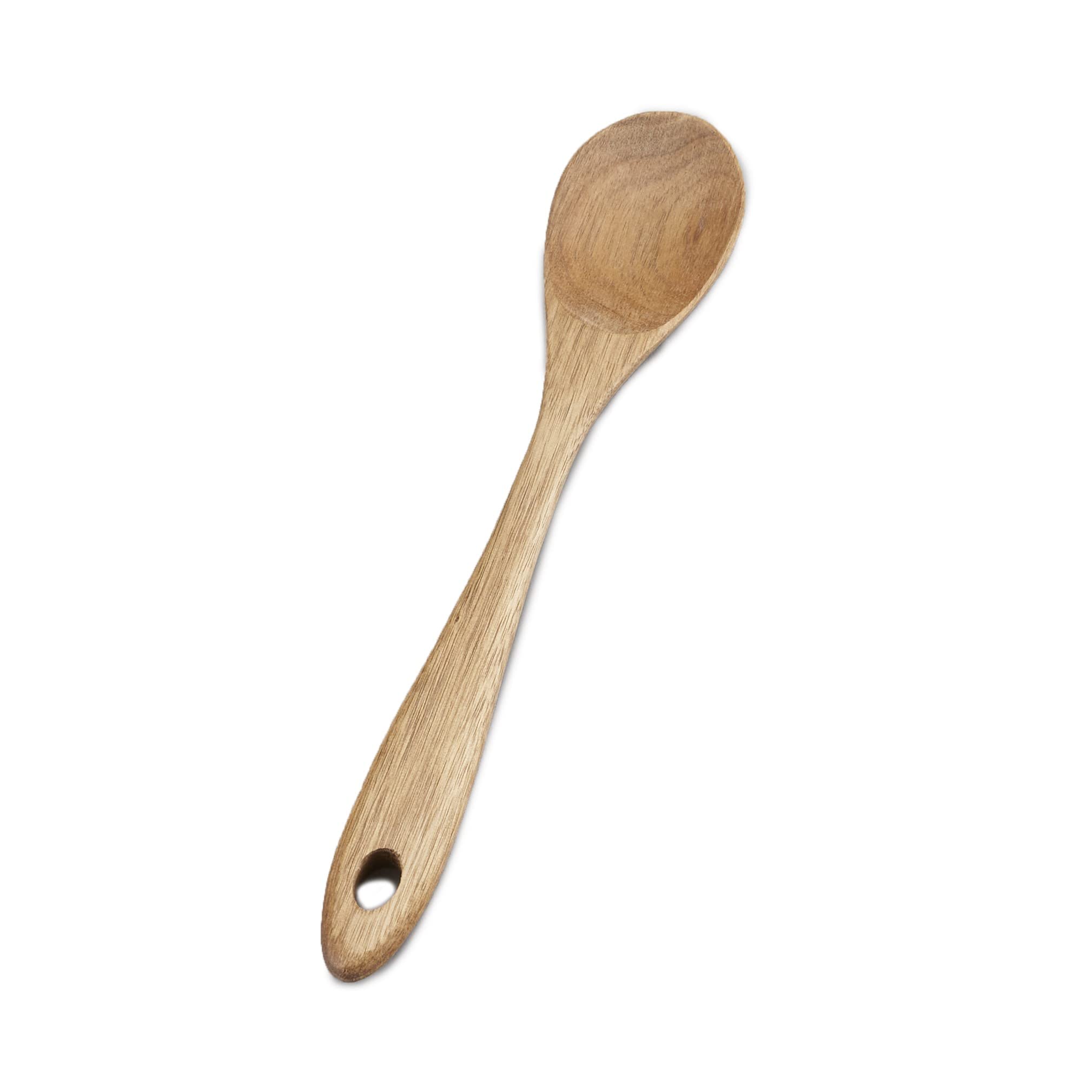 Premium Wooden Kitchen Utensil Set - Natural Cooking Spoon & Tools for Healthy Non-Stick Cookware - Perfect for Stirring, Serving & Mixing in Everyday Cooking & Baking