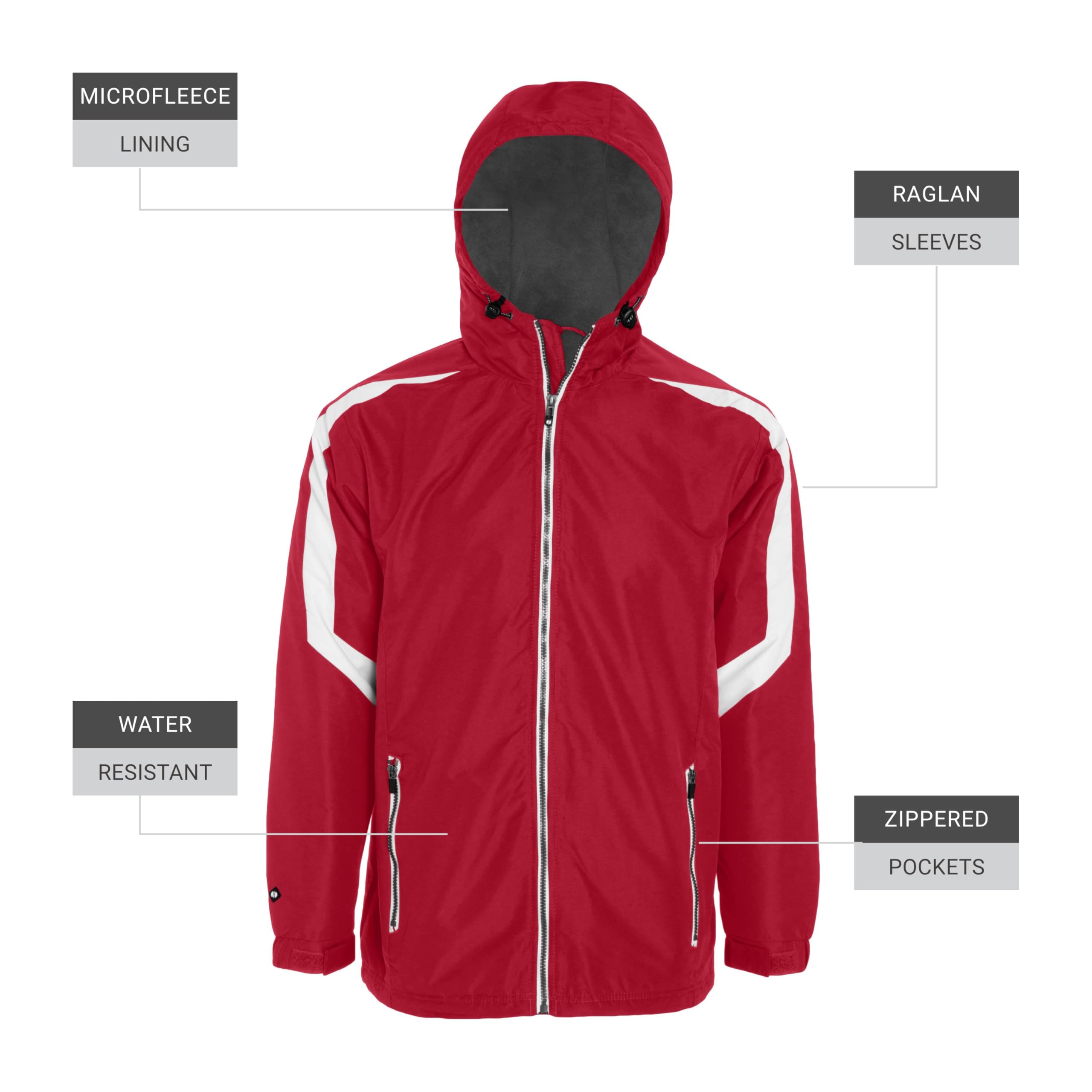 Holloway Water-Resistant Charger Jacket for Men - Lightweight Athletic Fit Windproof Outdoor Jacket - Perfect for Hiking, Running & Casual Wear