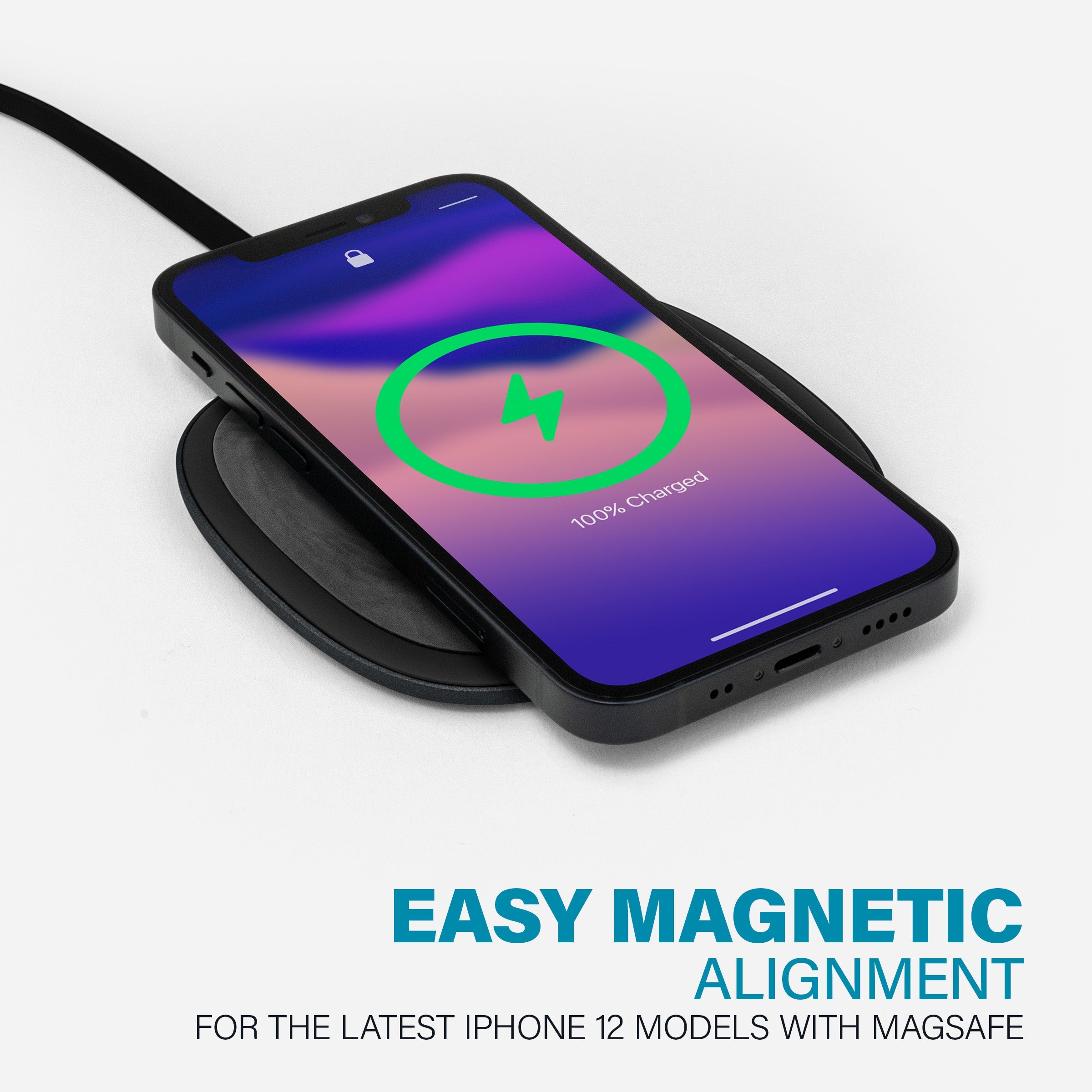 APOLLO Wireless Charging Pad - Fast Qi-Certified Charger for iPhone, Samsung & AirPods - Perfect for Home, Office & Travel