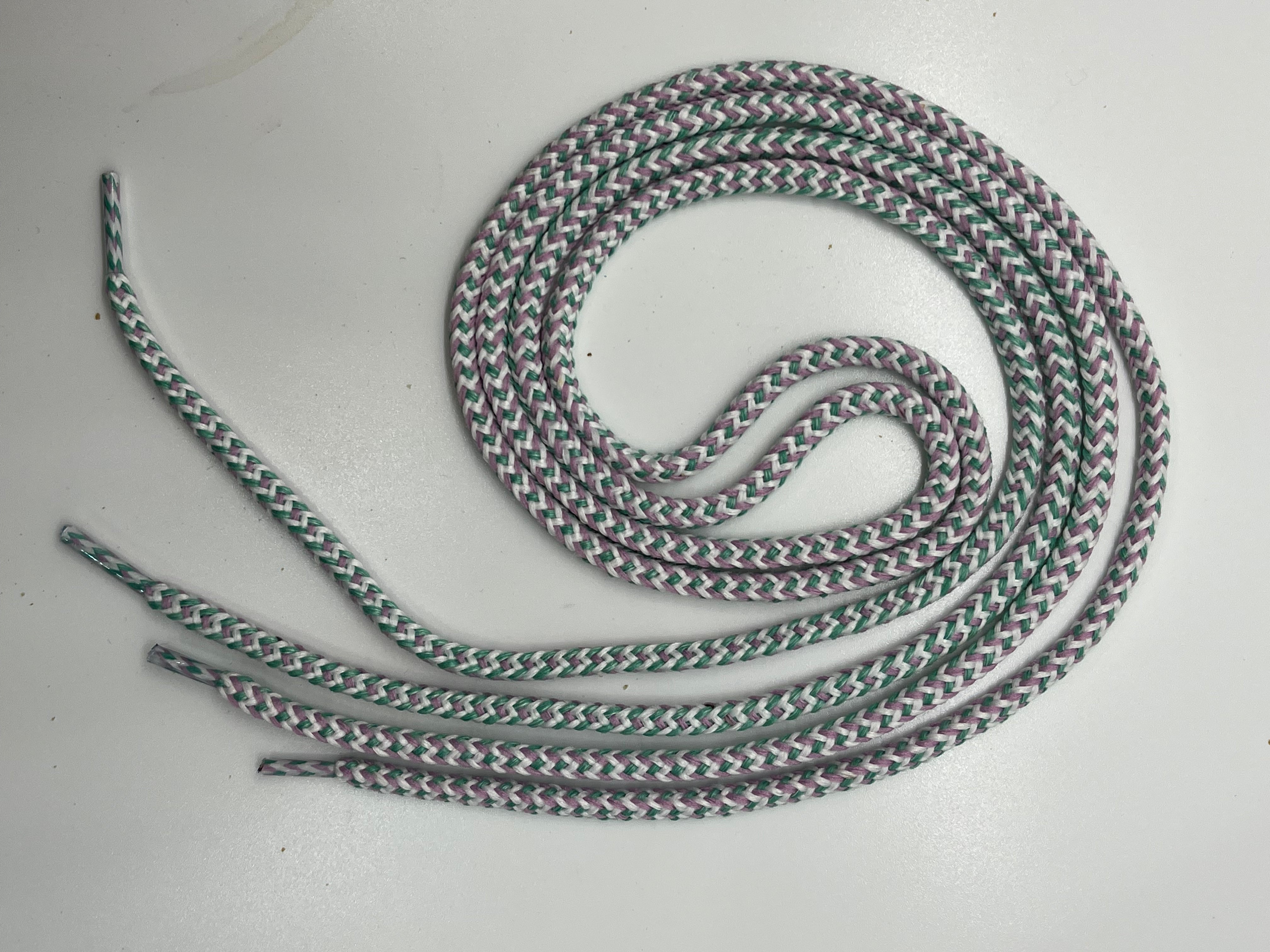 Round Winter Shoelaces for Boots & Shoes - White, Lilac & Frost Green Colors - Perfect for Snow Boots, Hiking Shoes & Cold Weather Fashion