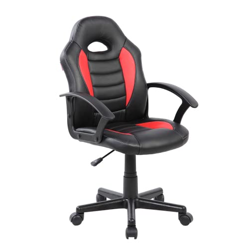 Ergonomic Gaming Chair for Office & Home - Adjustable Reclining Racing Style Computer Chair for Teens & Adults - Perfect for Gaming, Working, Studying in Bedroom or Workspace - Red