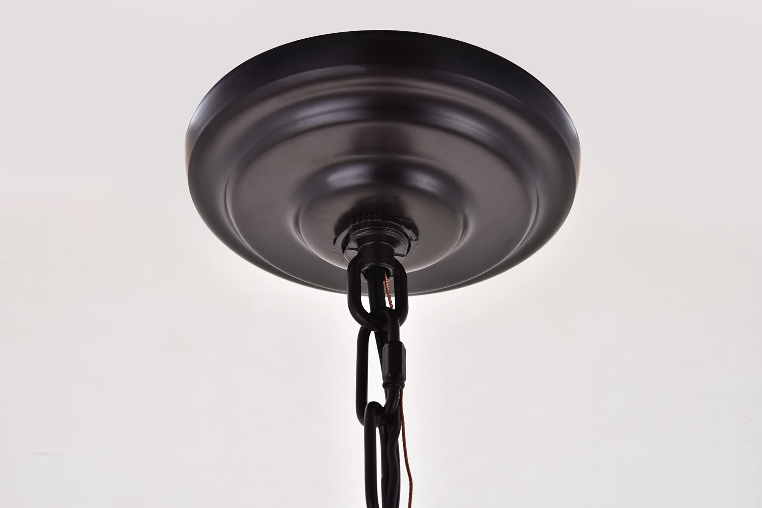 Kirin 1-Light Modern Metal Pendant Light Fixture in Oil Rubbed Bronze - Perfect for Kitchen Island, Dining Room, or Entryway Lighting