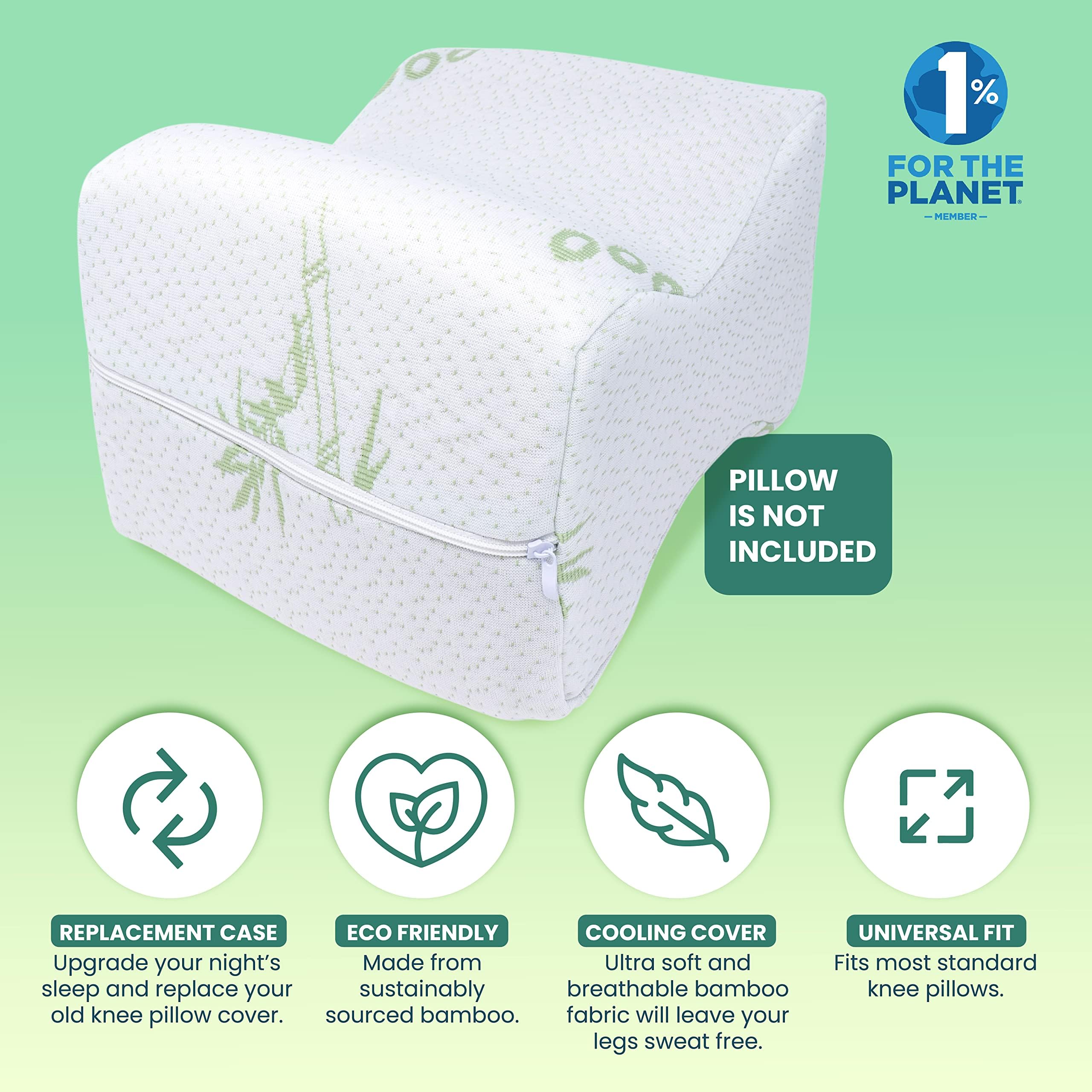 2-Pack Cooling Knee Pillow Covers - Universal Replacement Leg Pillowcase for Pregnancy, Post-Surgery, and Side Sleepers - Breathable & Comfortable Design