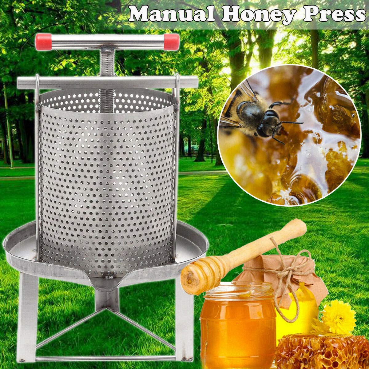 Stainless Steel Honey Press Extractor for Beekeeping & Juice Making