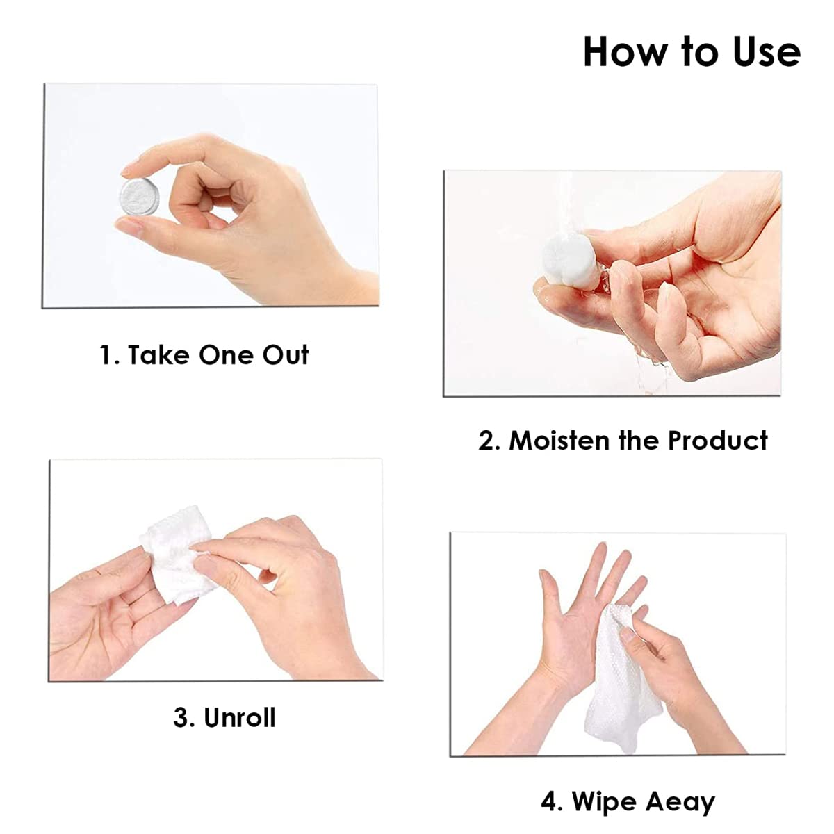 **Avenn Compressed Magic Coin Tablets - 100 Count, Water-Activated Disposable Cotton Wipes for Face, Hands & Makeup Removal | Multi-Purpose for Travel, Home, Salon & On-the-Go Use**